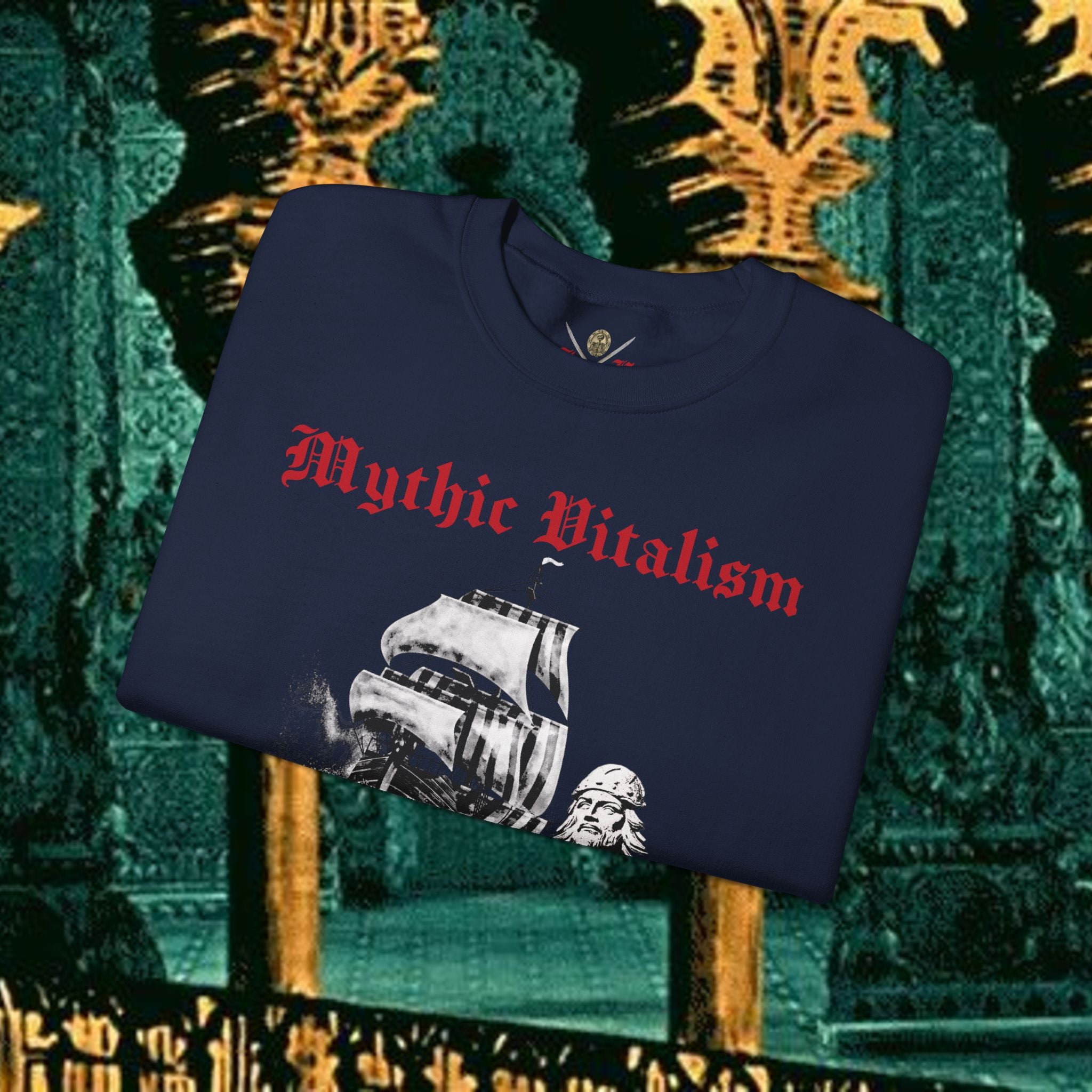 Mythic Vitalism, Sanguis Christianus Vetus  Exploration and Adventure Inspired Crewneck Sweatshirt