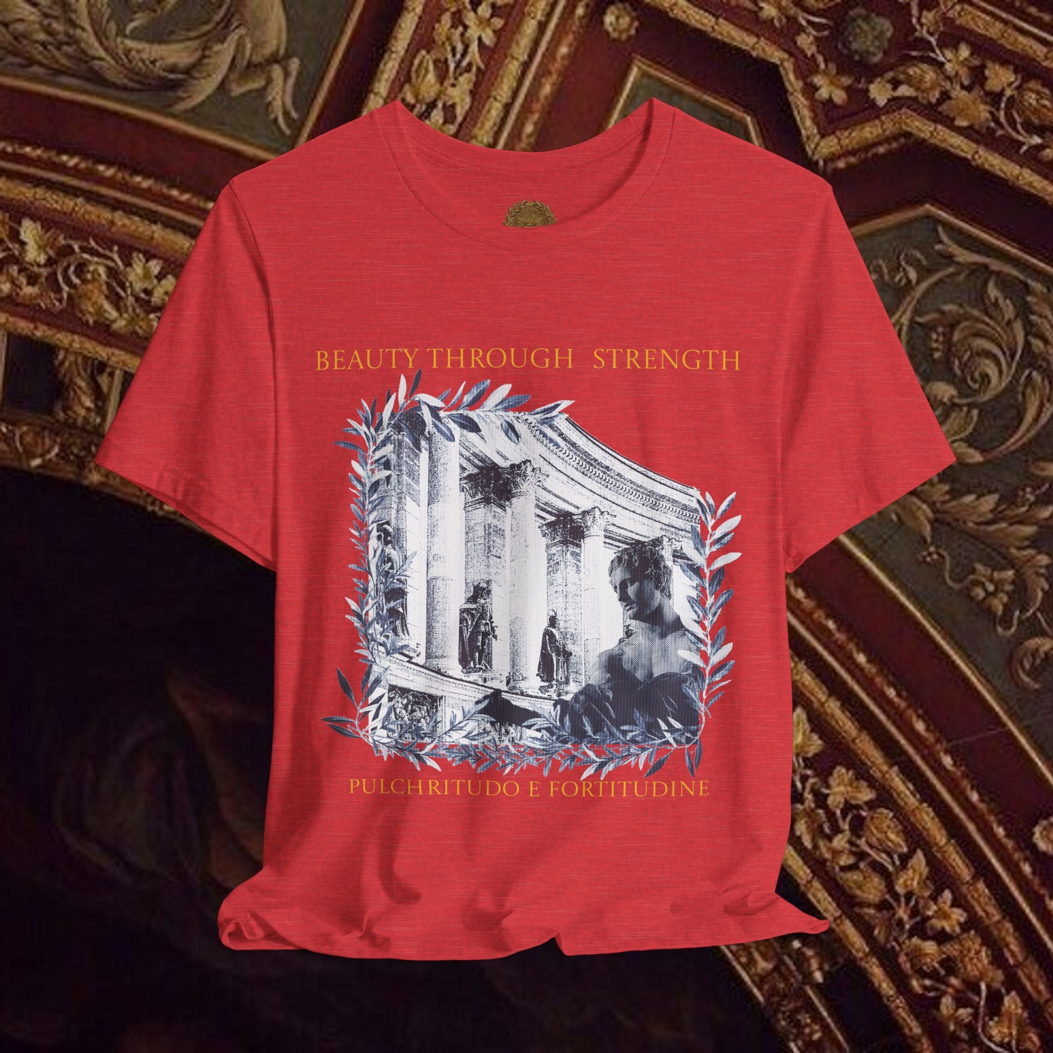 Beauty Through Strength Classically-Inspired Cotton Graphic T-Shirt