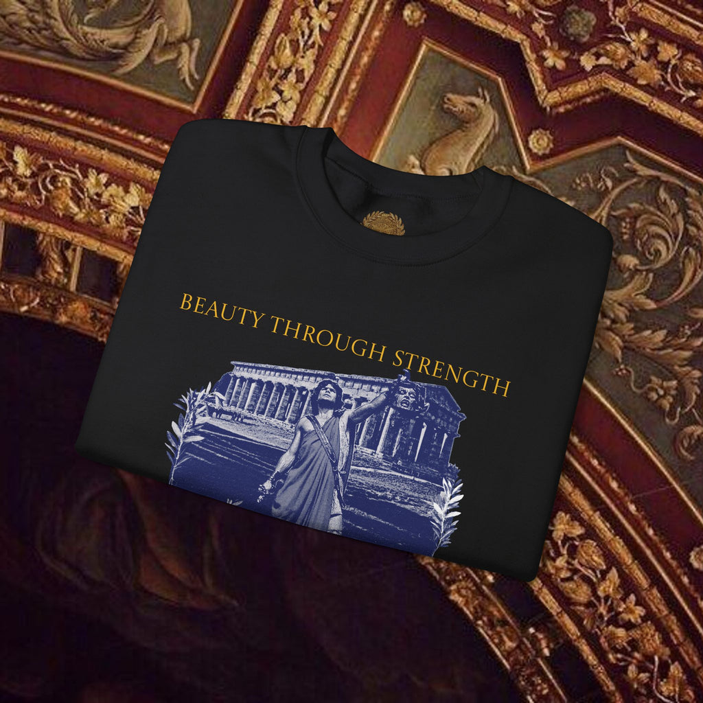 The Hero's Victory Classically-Themed Cotton Graphic T Sweatshirt