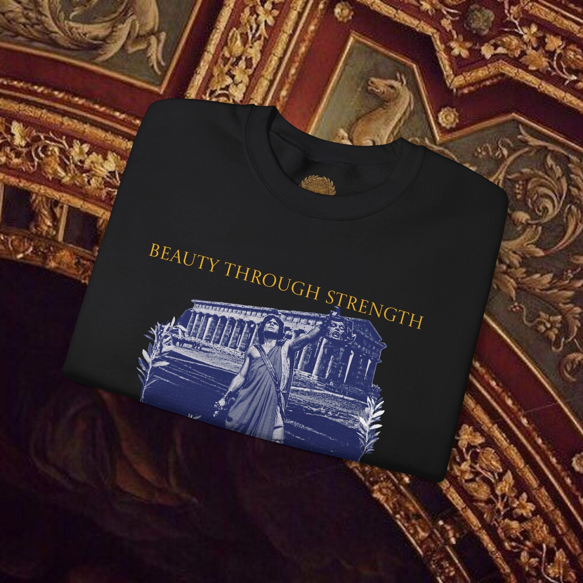 The Hero's Victory Classically-Themed Cotton Graphic T Sweatshirt