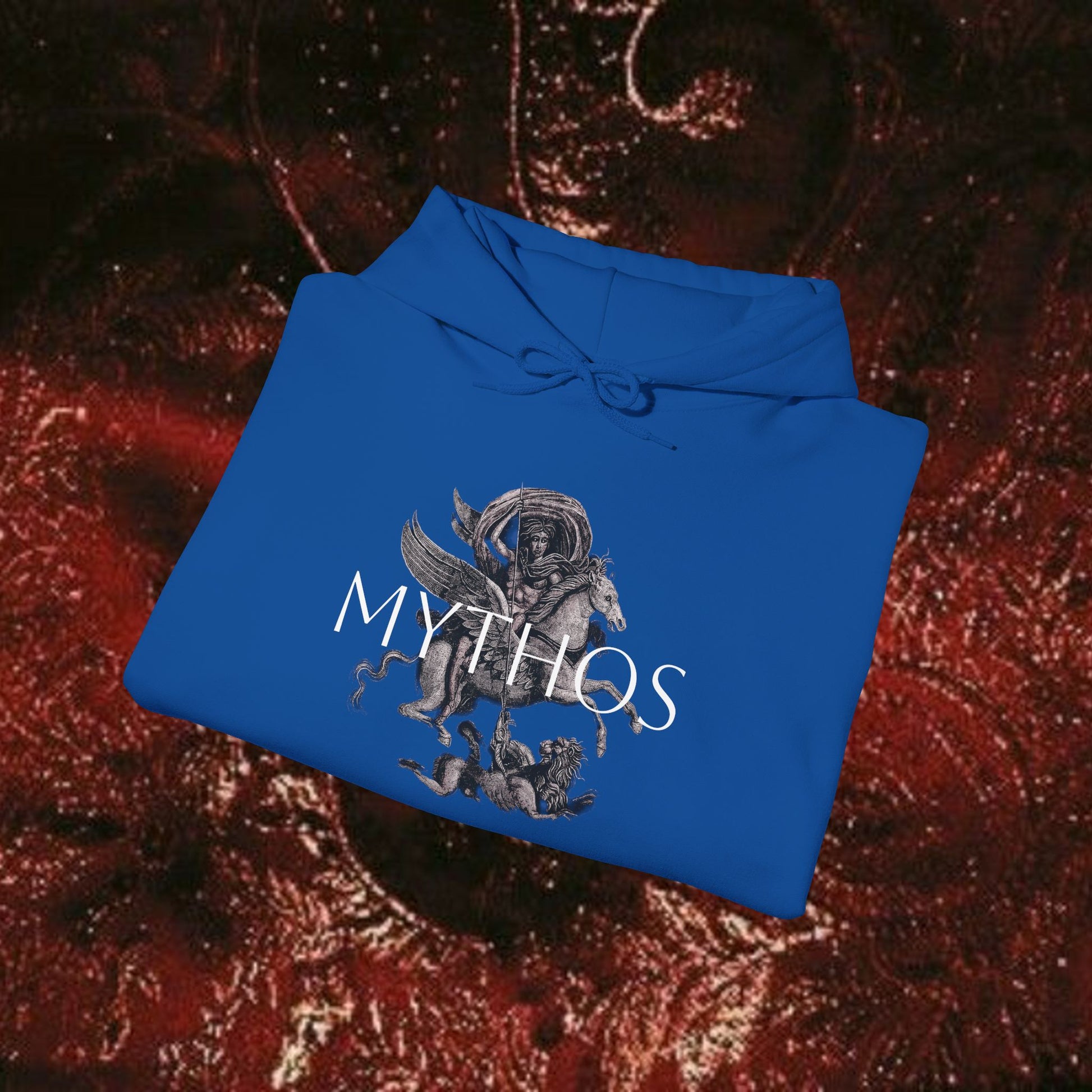 Warrior's Mythos Hooded Sweatshirt, Cozy Classically-Inspired Hoodie