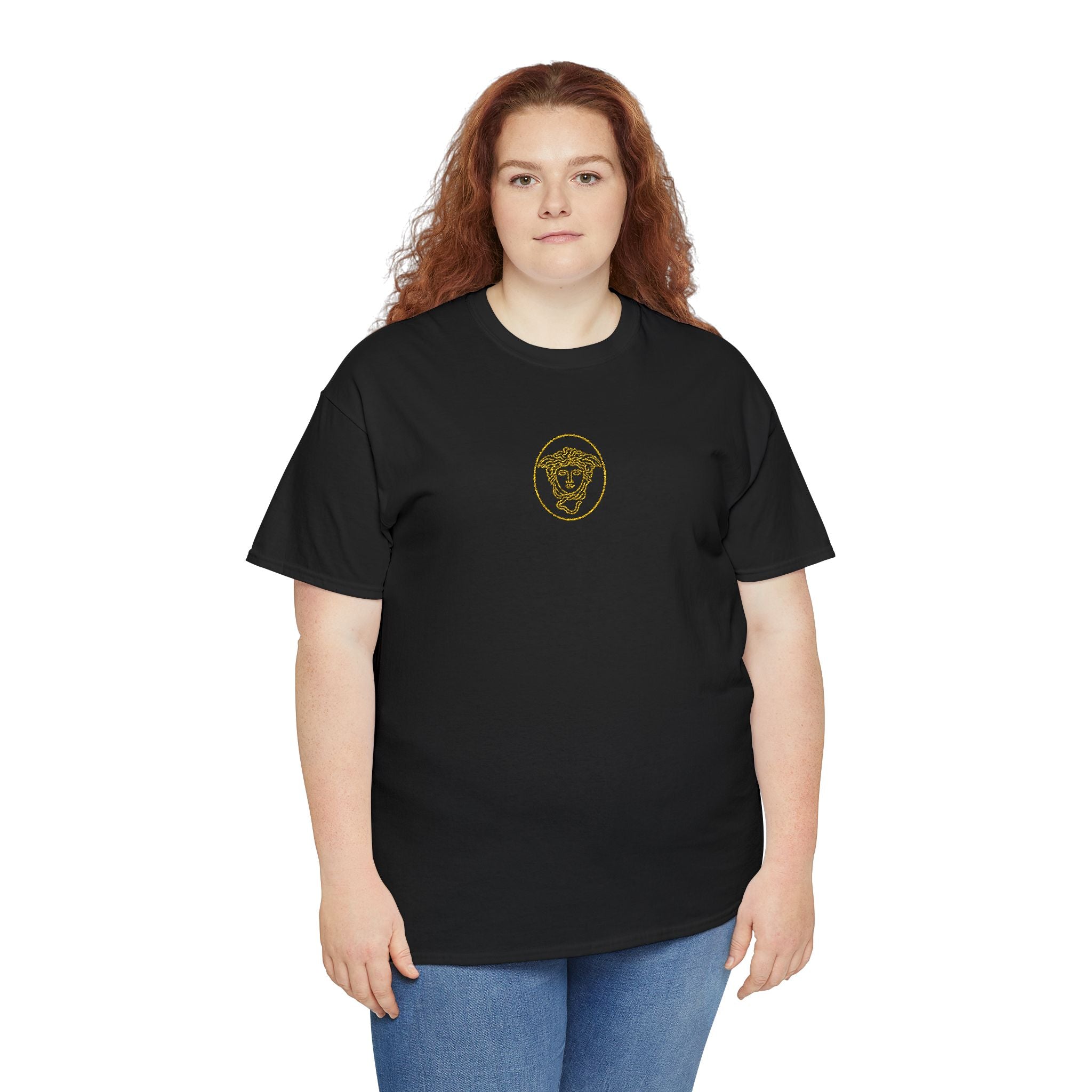 Medusa's Head Unisex Heavy Cotton Tee, Colorful Graphic Tee
