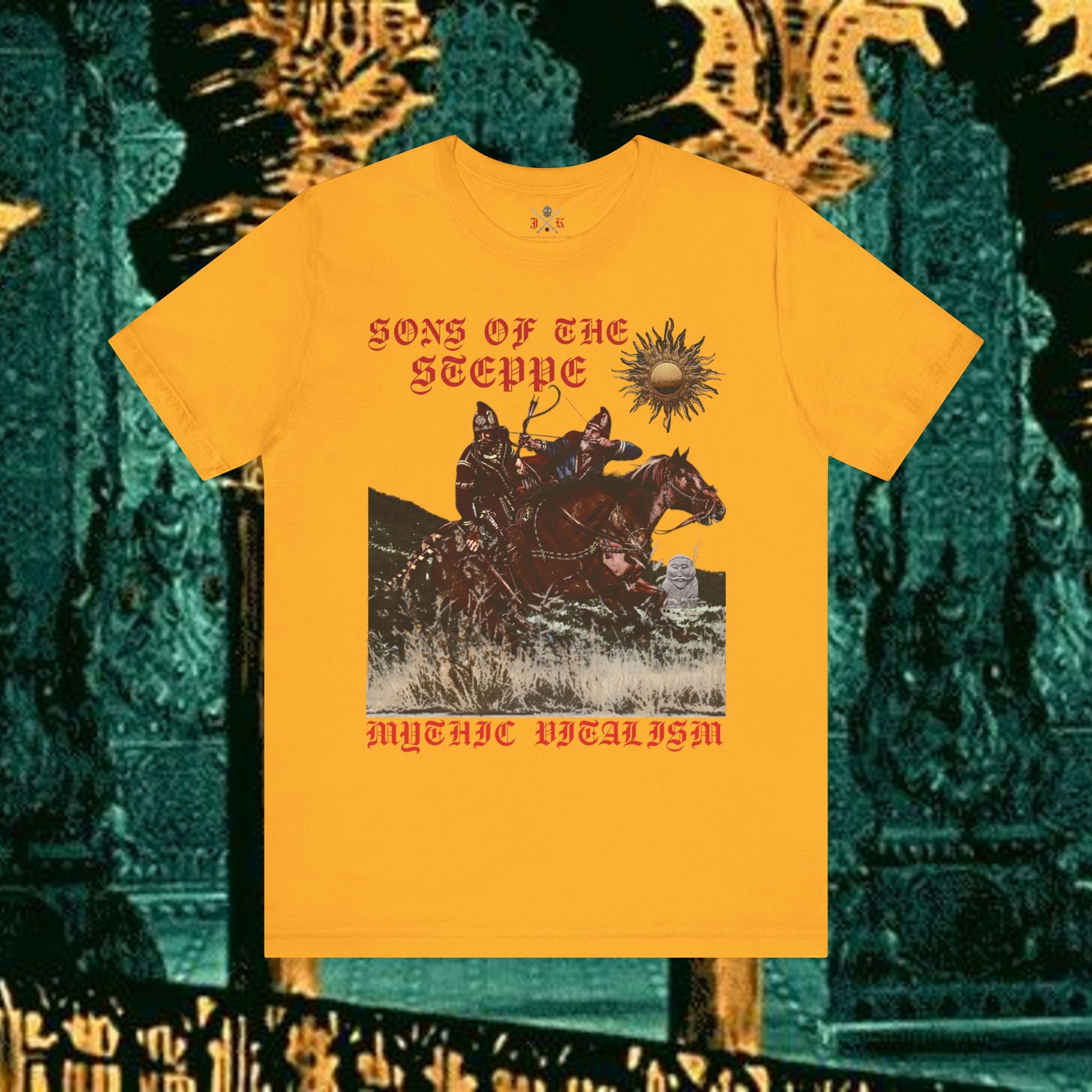 Sons of the Steppe Graphic Tee Mythical Medieval Fantasy Inspired Graphic T Shirt Front Version