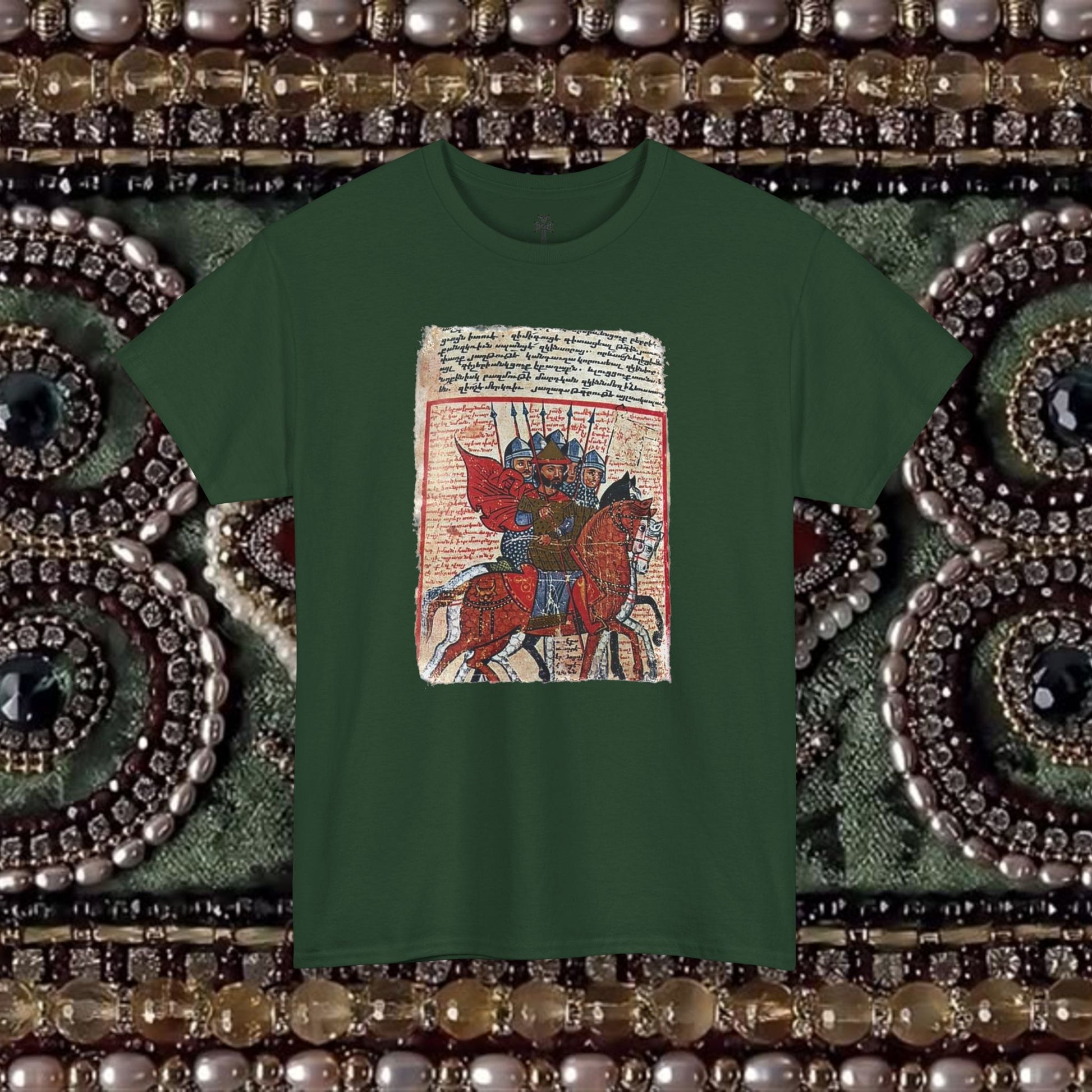 Armenian Warriors Ancient Manuscript Graphic T-Shirt Shirt