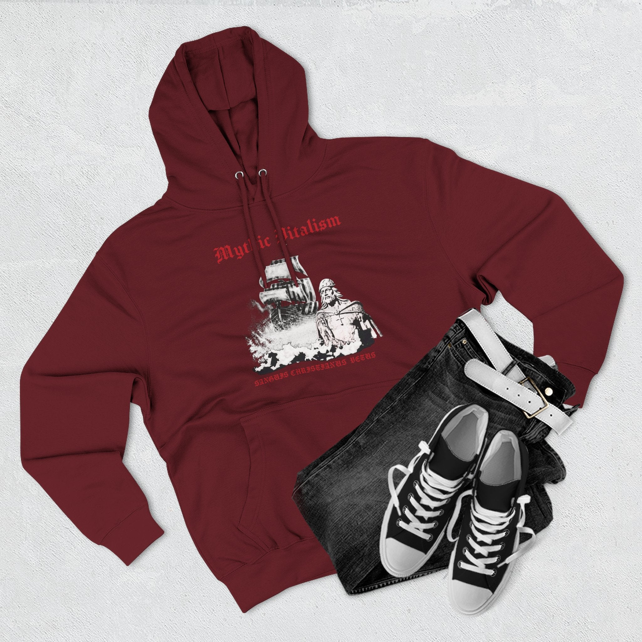 Mythical Vitalism, Sanguis Christianus Vetus Adventure and Exploration Inspired Graphic Fleece Hoodie