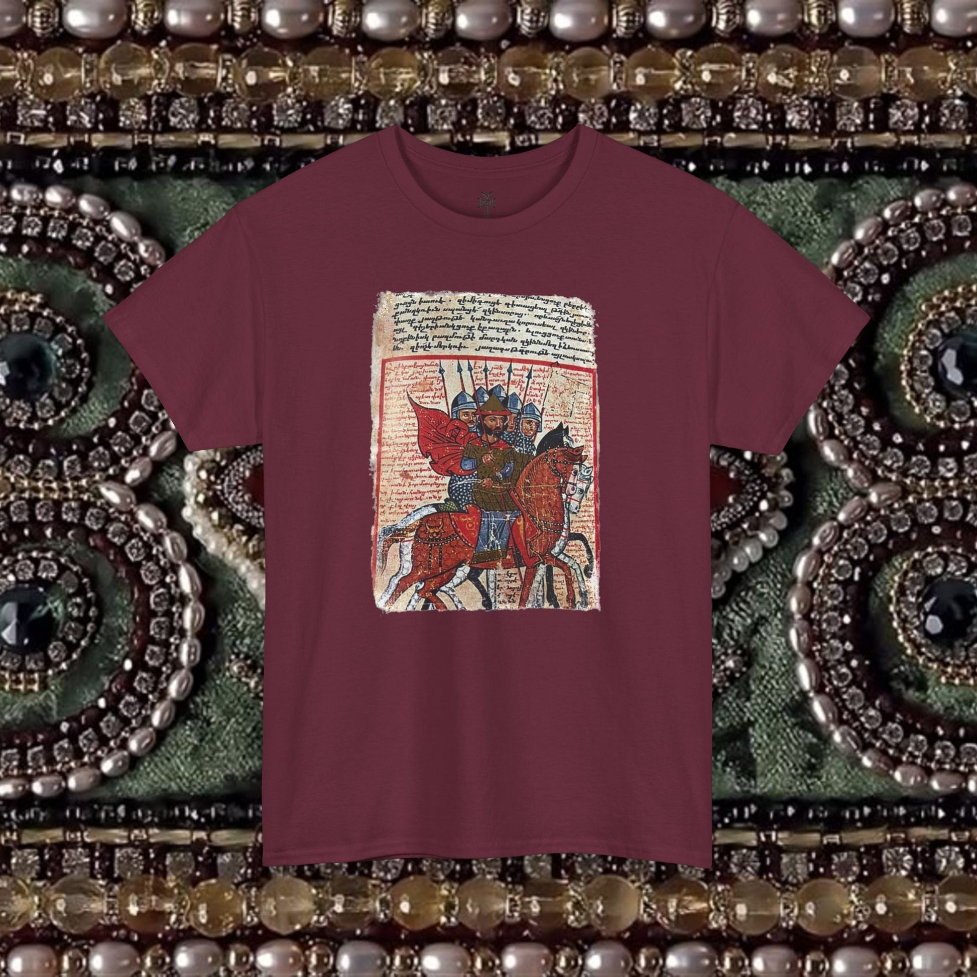 Armenian Warriors Ancient Manuscript Graphic T-Shirt Shirt
