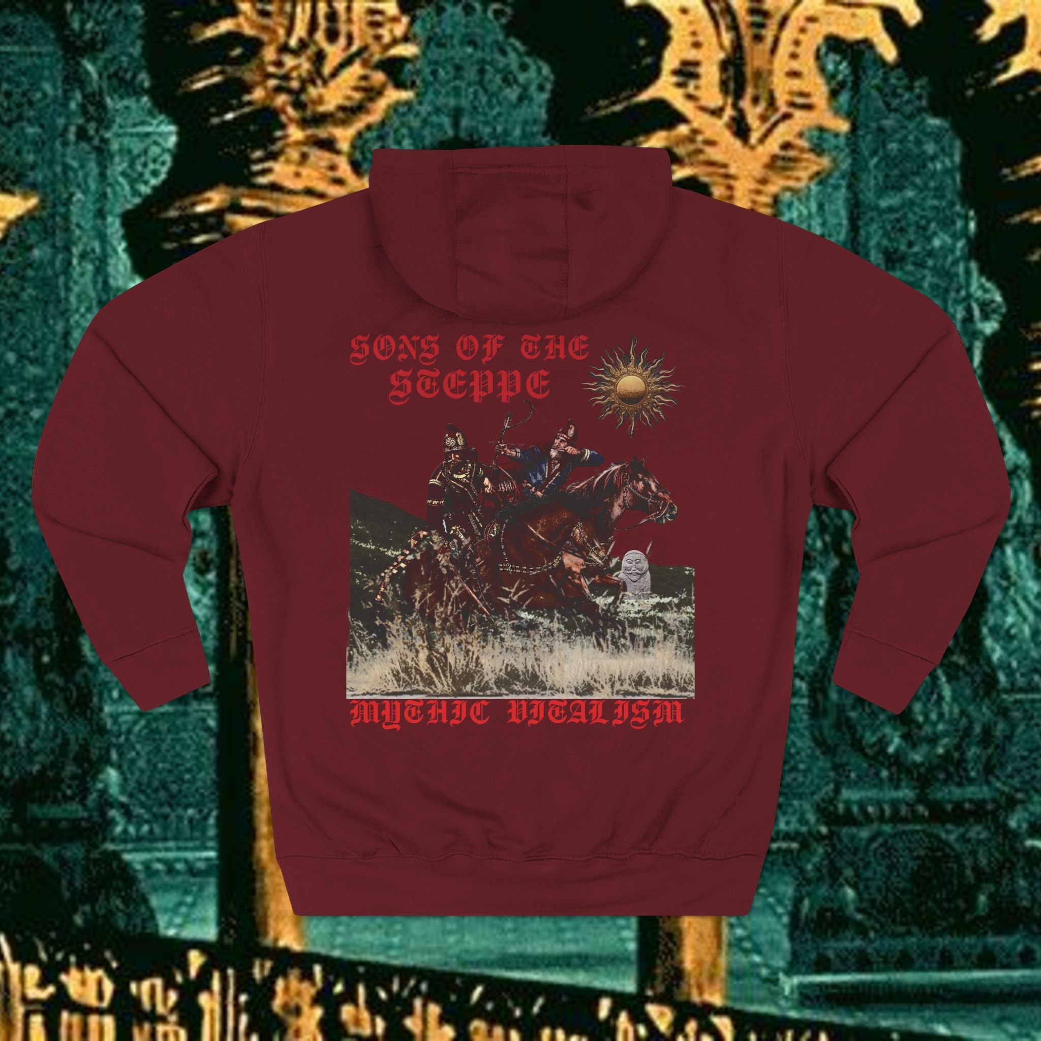 Sons of the Steppe Fleece Hoodie Early Medieval Design