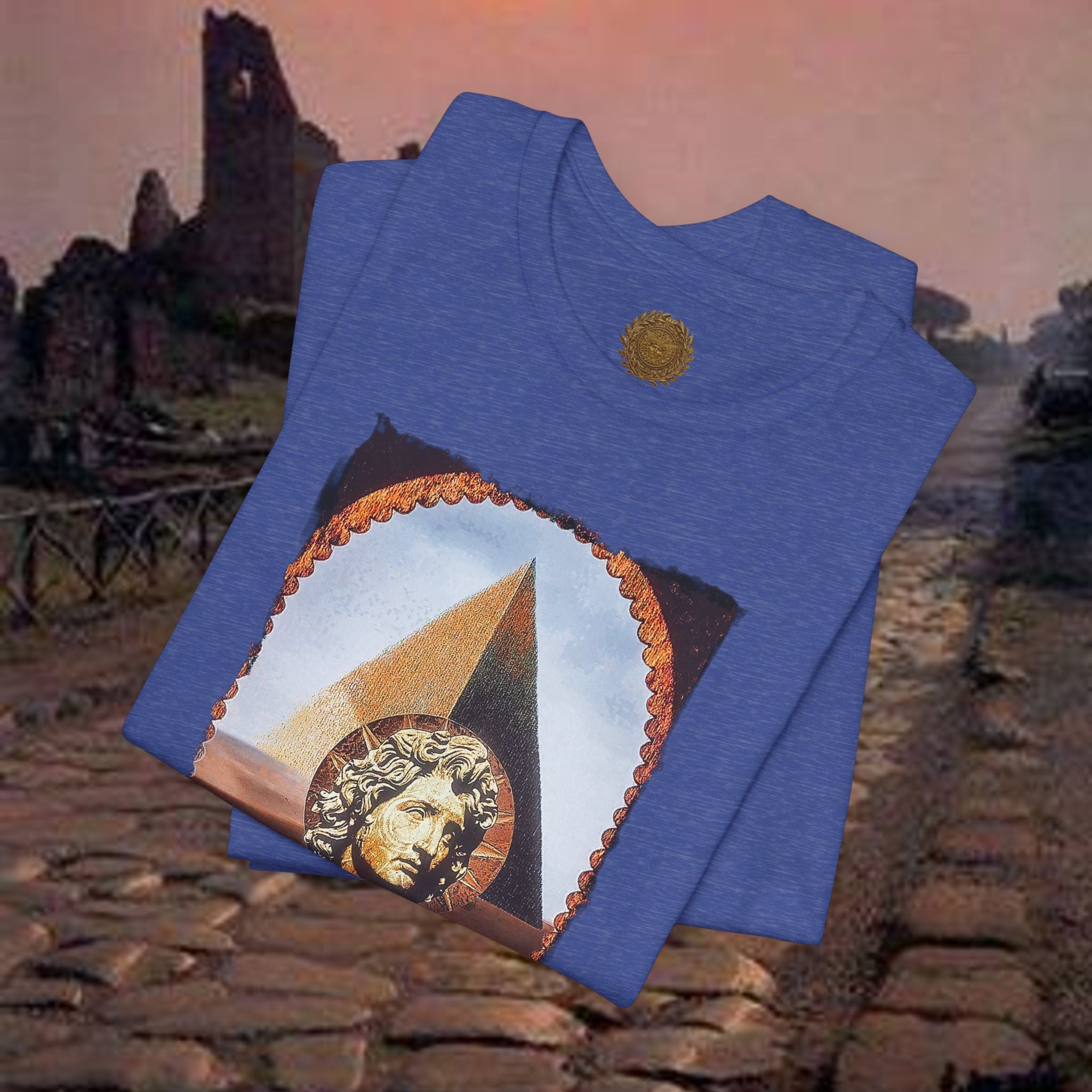 Alexander the Great In Egypt Pyramid Graphic T Shirt