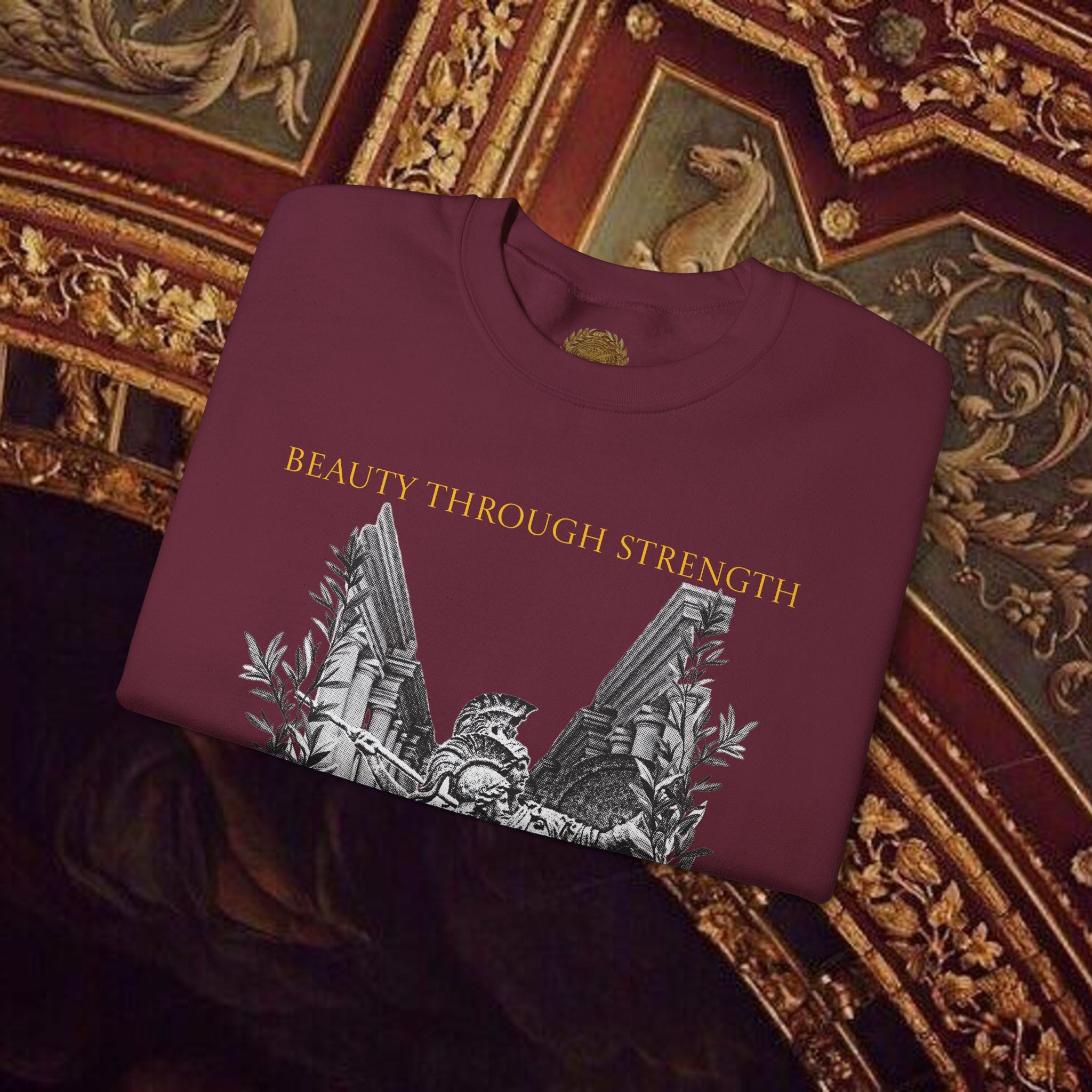 The Goddess's Protection Classically-Inspired Cotton Graphic Sweatshirt