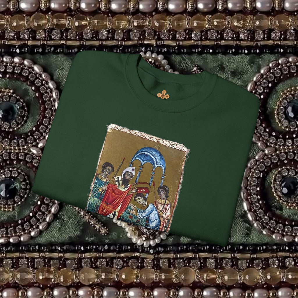 Armenian Manuscript Crewneck Graphic Sweatshirt