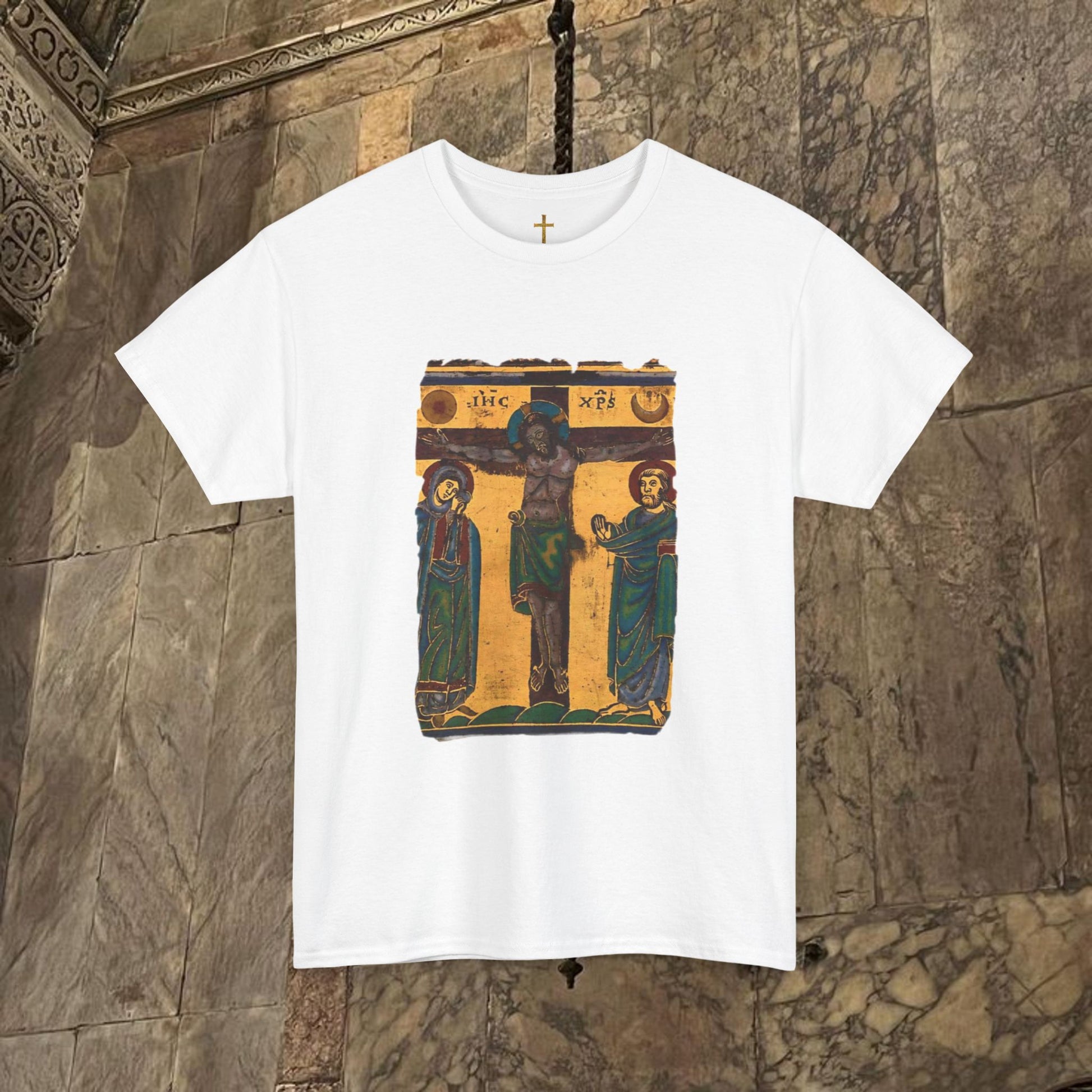 Byzantine Manuscript Art T-Shirt - Sacred Icon work