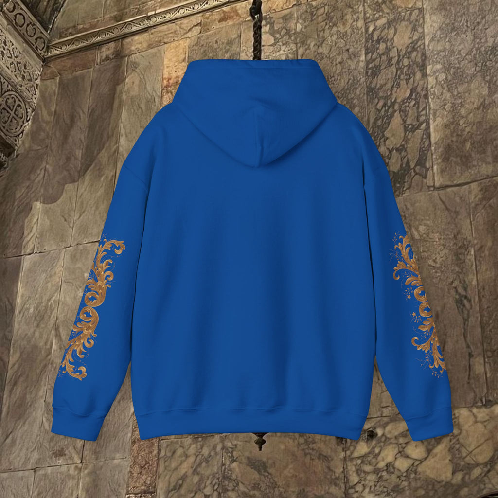 Byzantine Manuscript Art Hoodie - Orthodox Icon Design