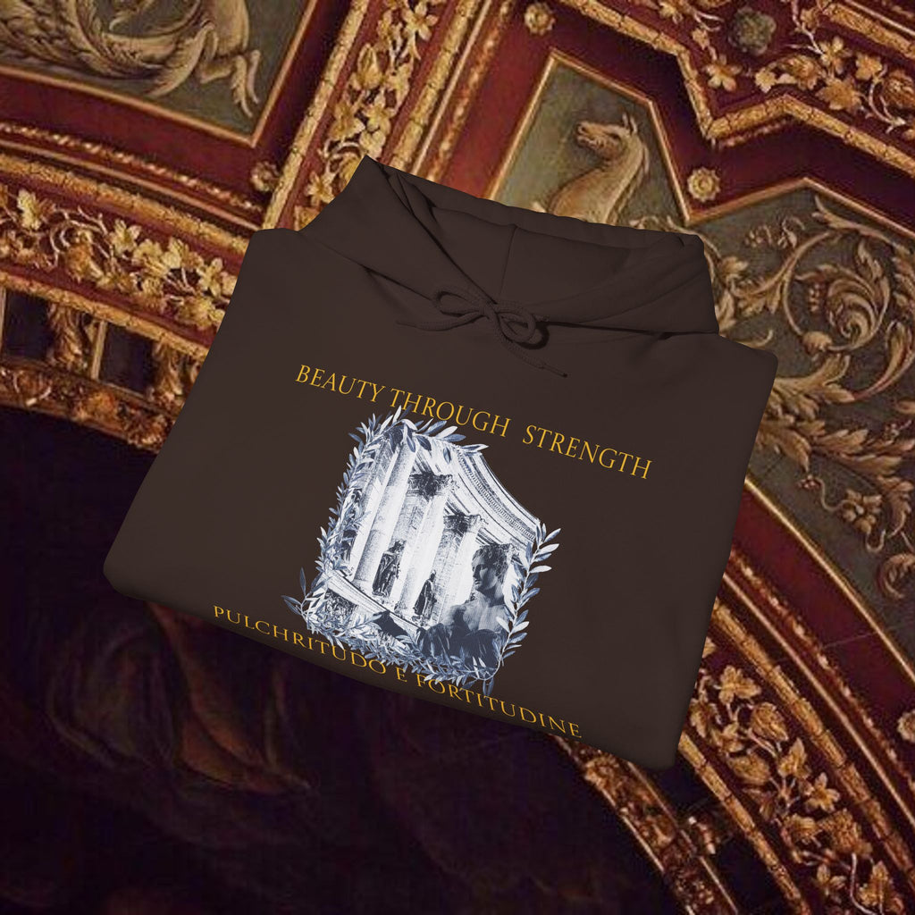 Beauty Through Strength Classically-Inspired Cotton Graphic Hoodie