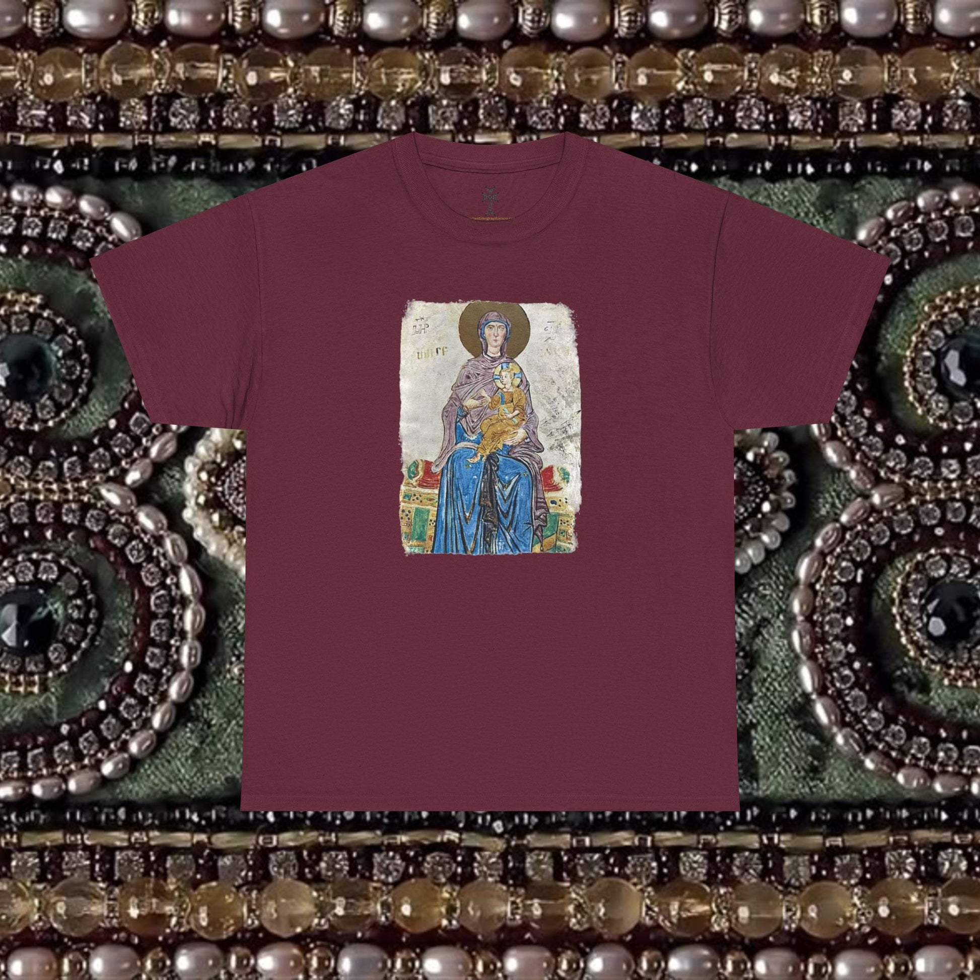 Armenian Manuscript Virgin and Christ Graphic T-Shirt
