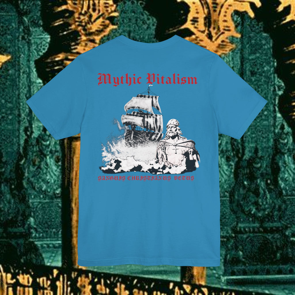 Mythic Vitalism, Sanguis Christianus Vetus Exploration and Adventure Inspired Graphic T Shirt Back Version