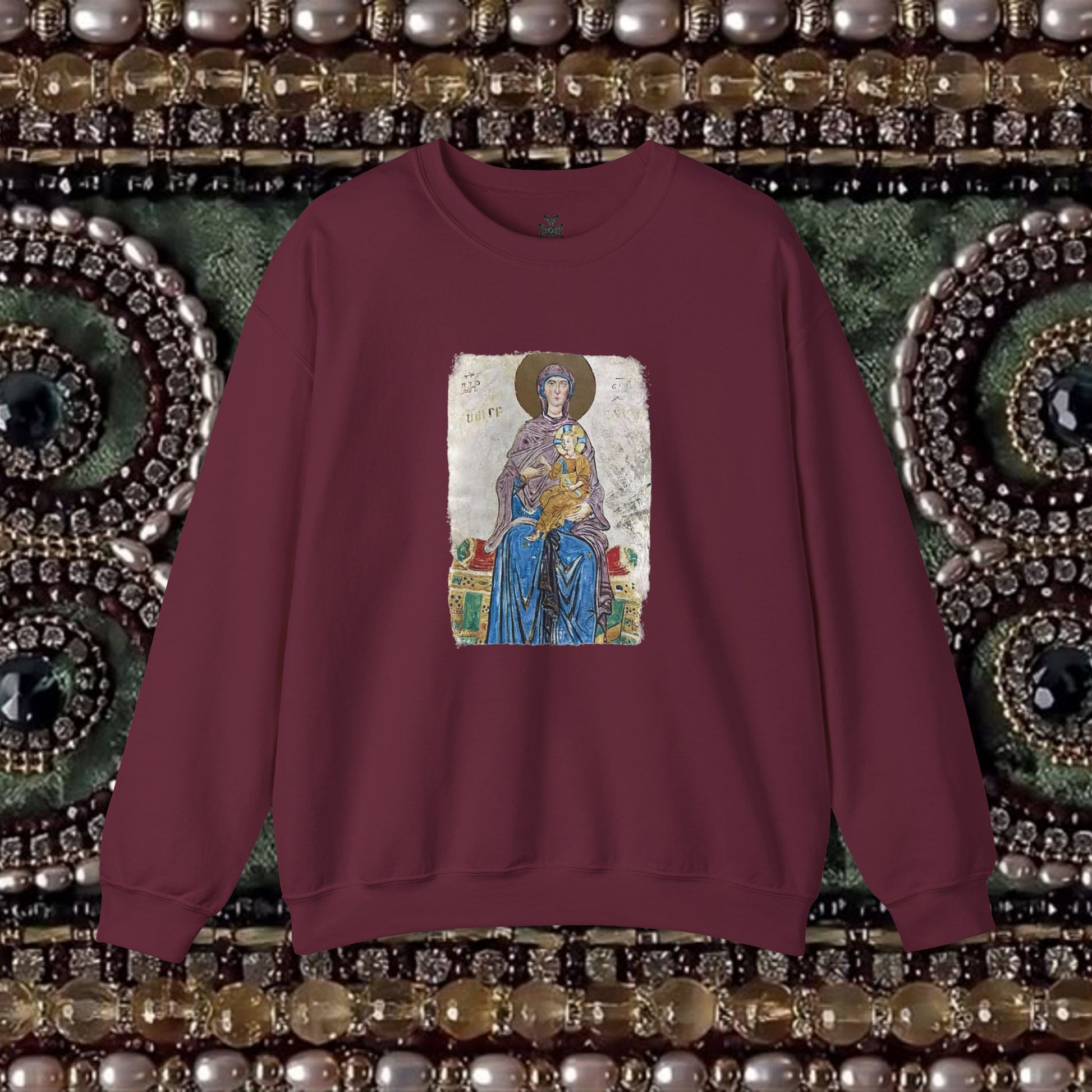 Virgin and Christ Armenian Manuscript Unisex Crewneck Sweatshirt