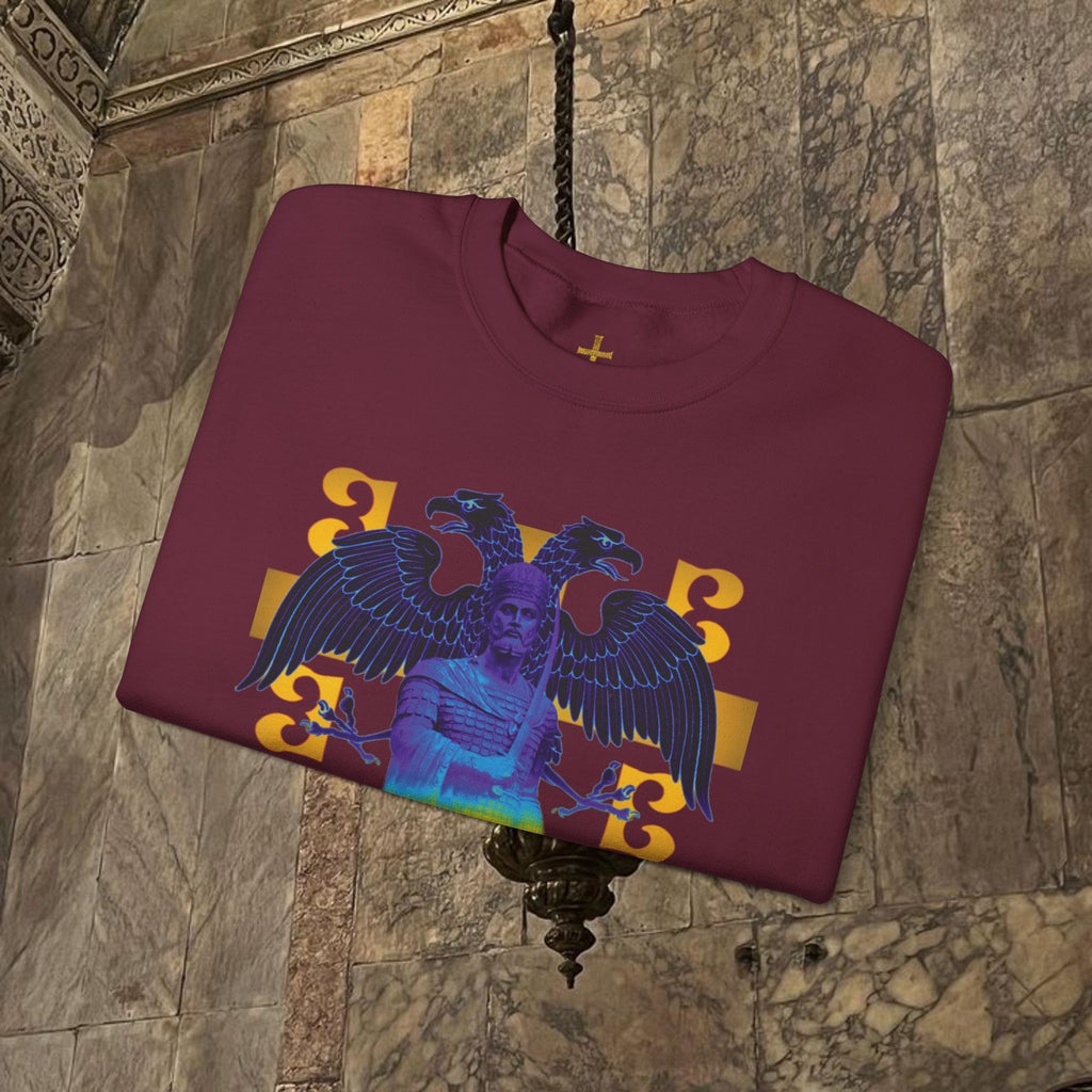 The Last Great Emperor Byzantine Inspired Graphic Crewneck Sweatshirt Front Version