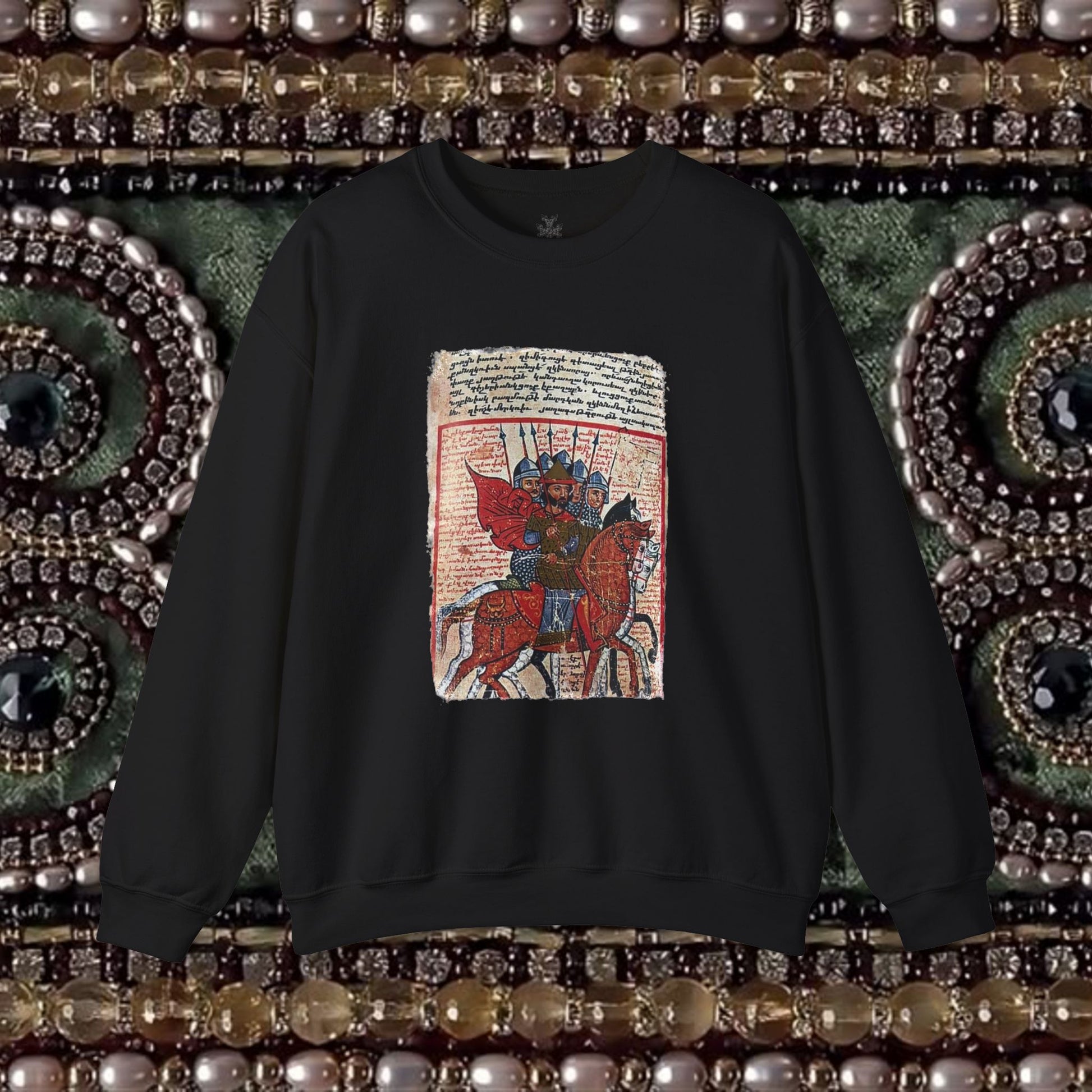 Medieval Warriors Armenian Manuscript Unisex Crewneck Sweatshirt