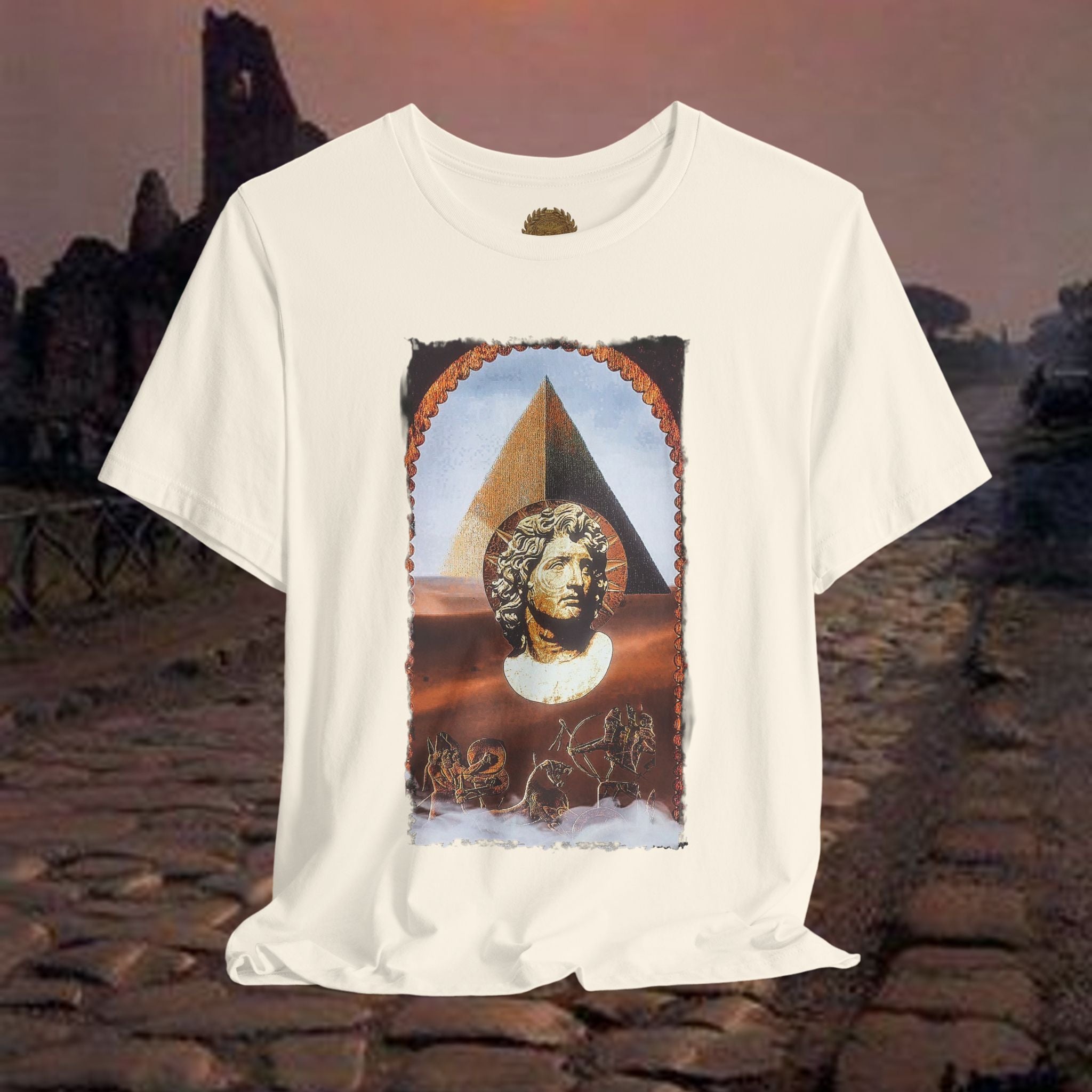 Alexander the Great In Egypt Pyramid Graphic T Shirt