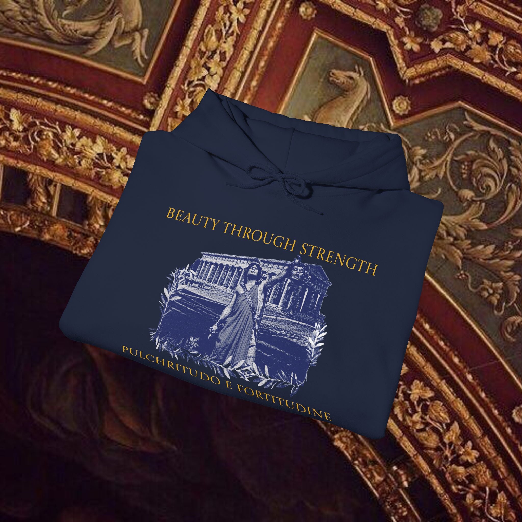 The Hero's Victory Classically-Themed Cotton Graphic Hoodie