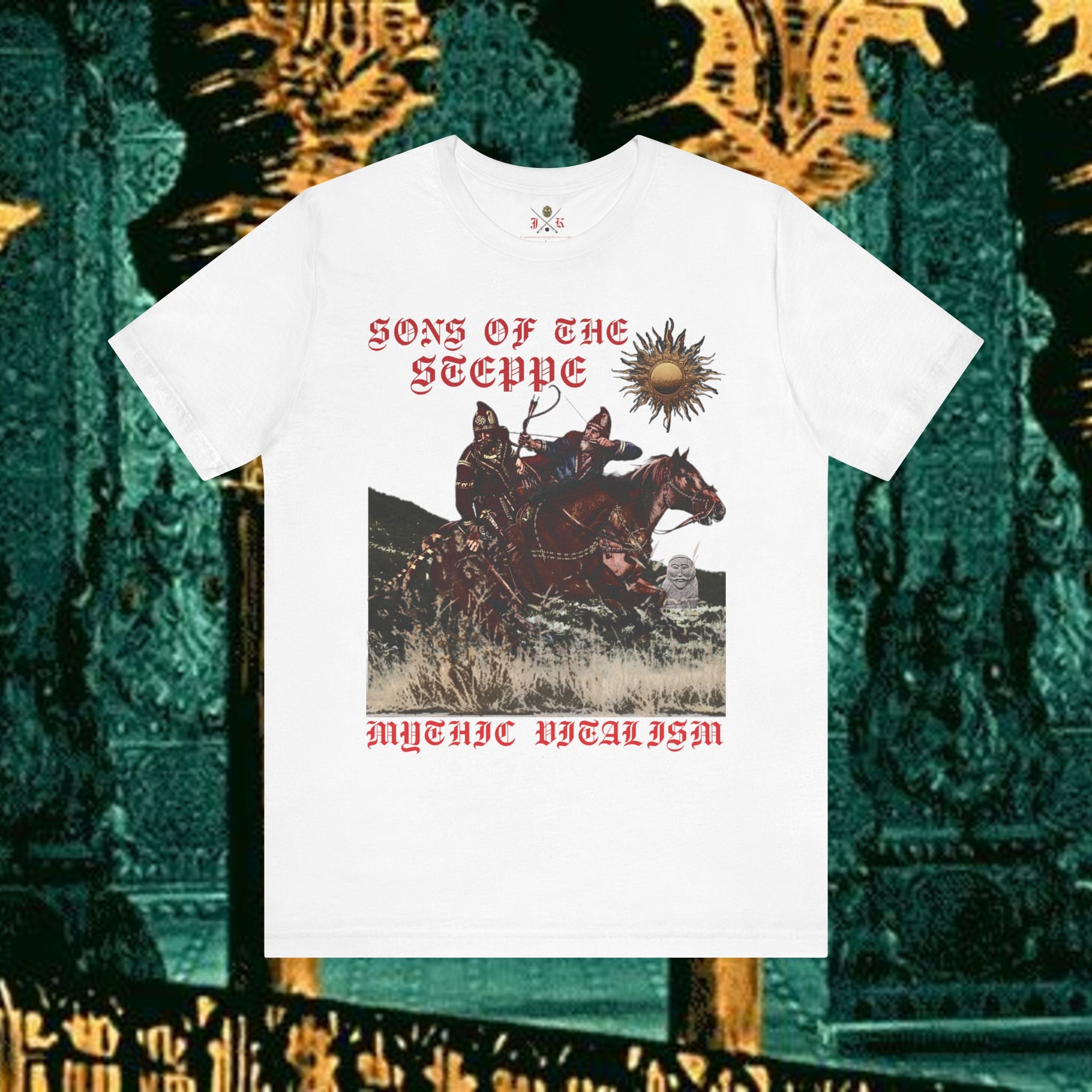 Sons of the Steppe Graphic Tee Mythical Medieval Fantasy Inspired Graphic T Shirt Front Version