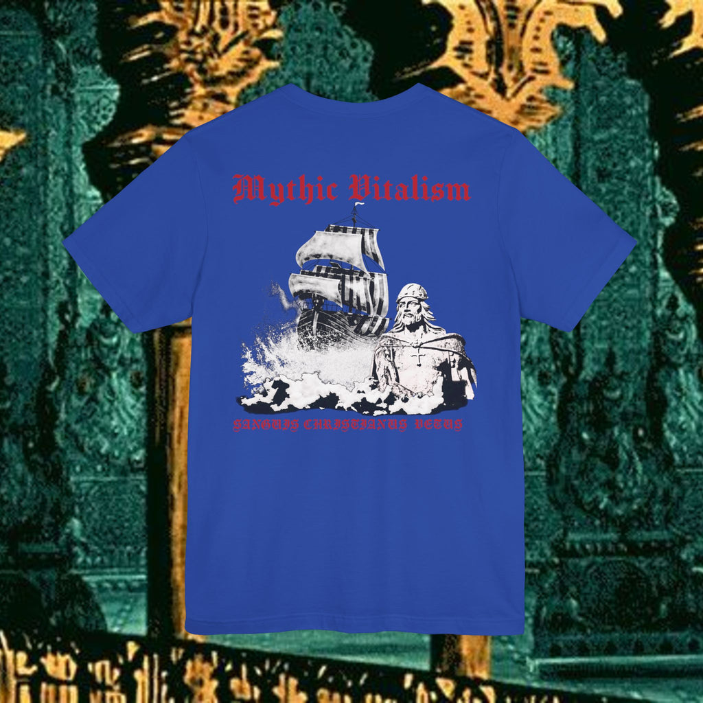 Mythic Vitalism, Sanguis Christianus Vetus Exploration and Adventure Inspired Graphic T Shirt Back Version
