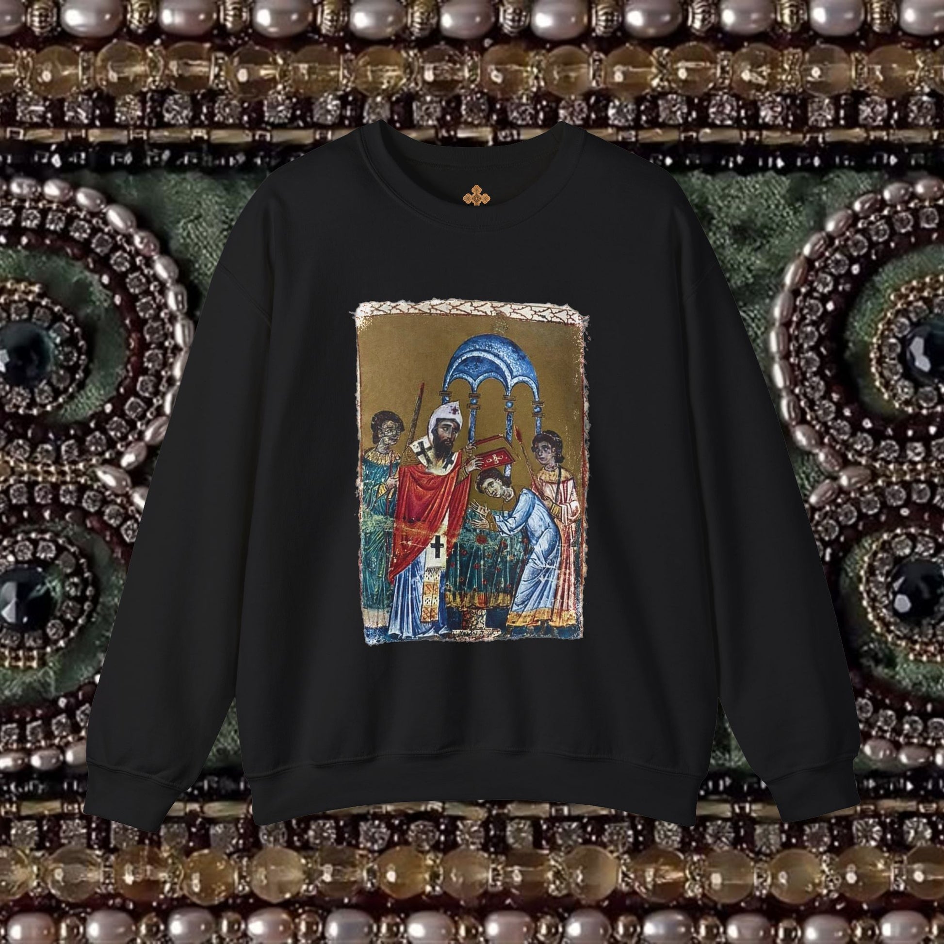 Armenian Manuscript Crewneck Graphic Sweatshirt