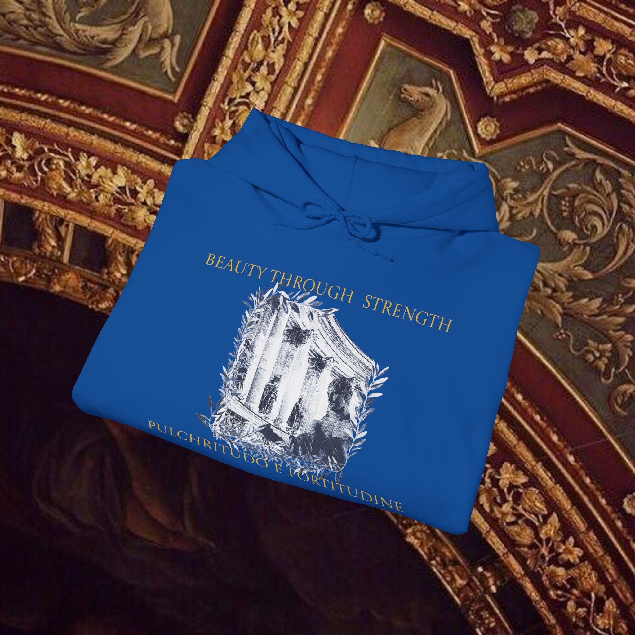 Beauty Through Strength Classically-Inspired Cotton Graphic Hoodie