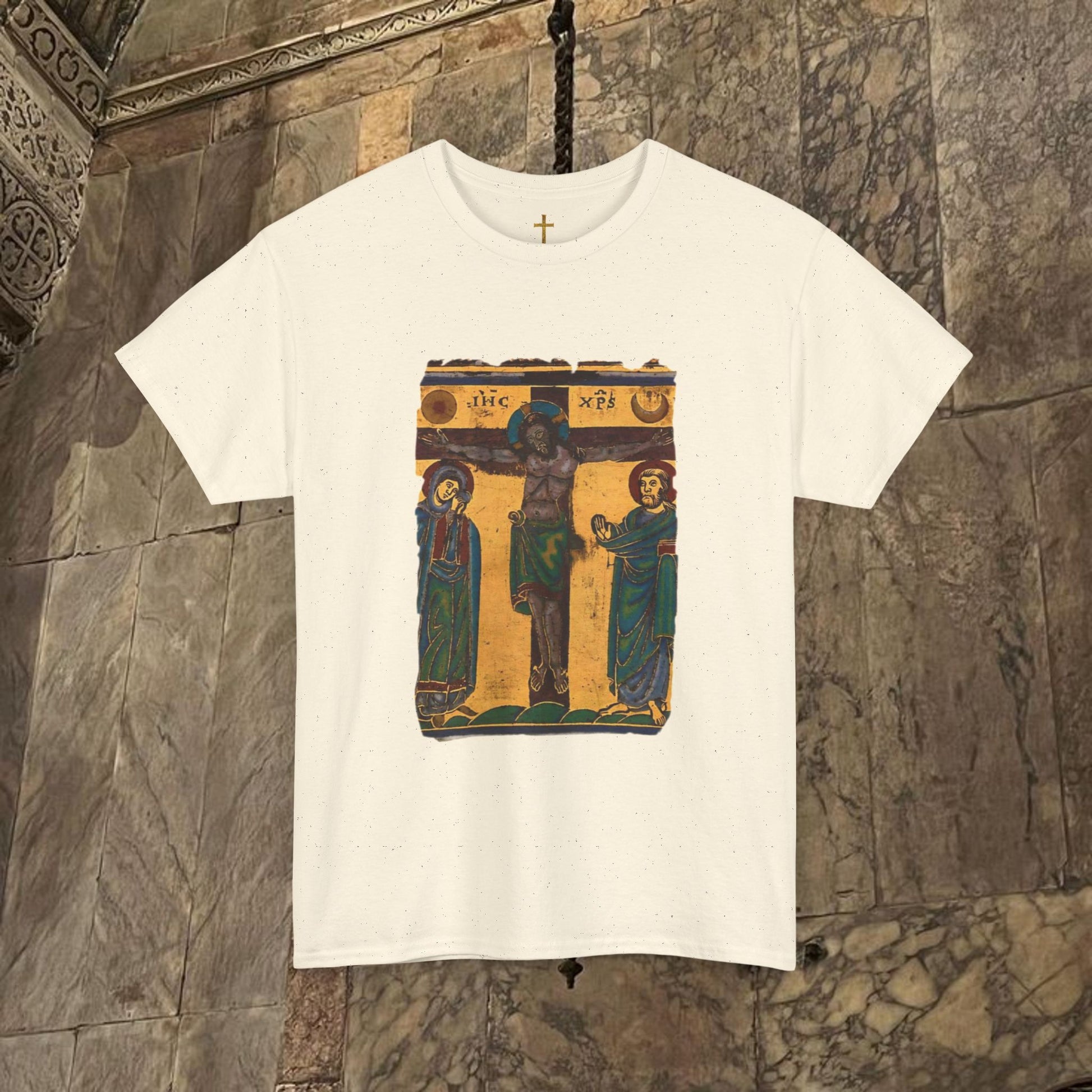 Byzantine Manuscript Art T-Shirt - Sacred Icon work