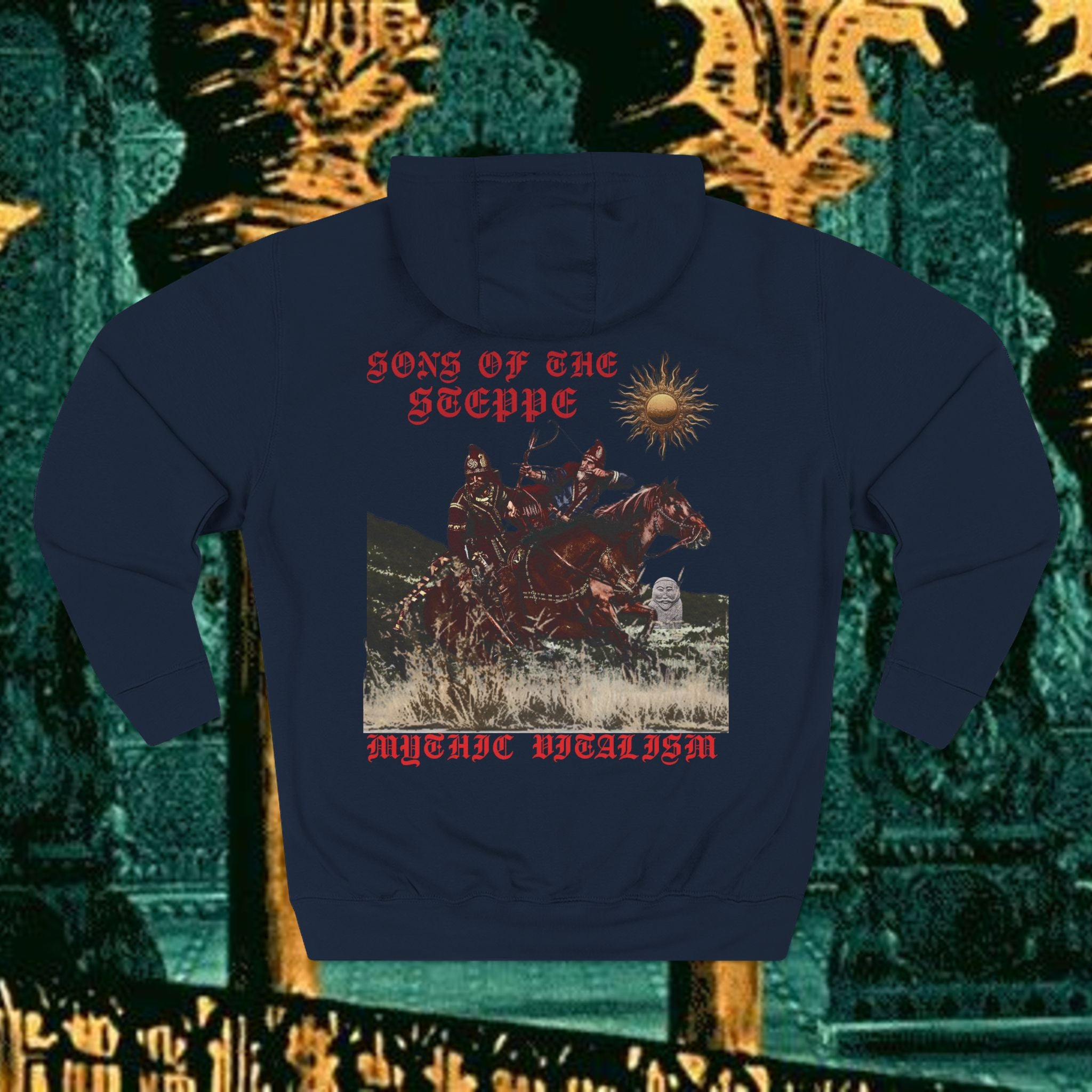 Sons of the Steppe Fleece Hoodie Early Medieval Design