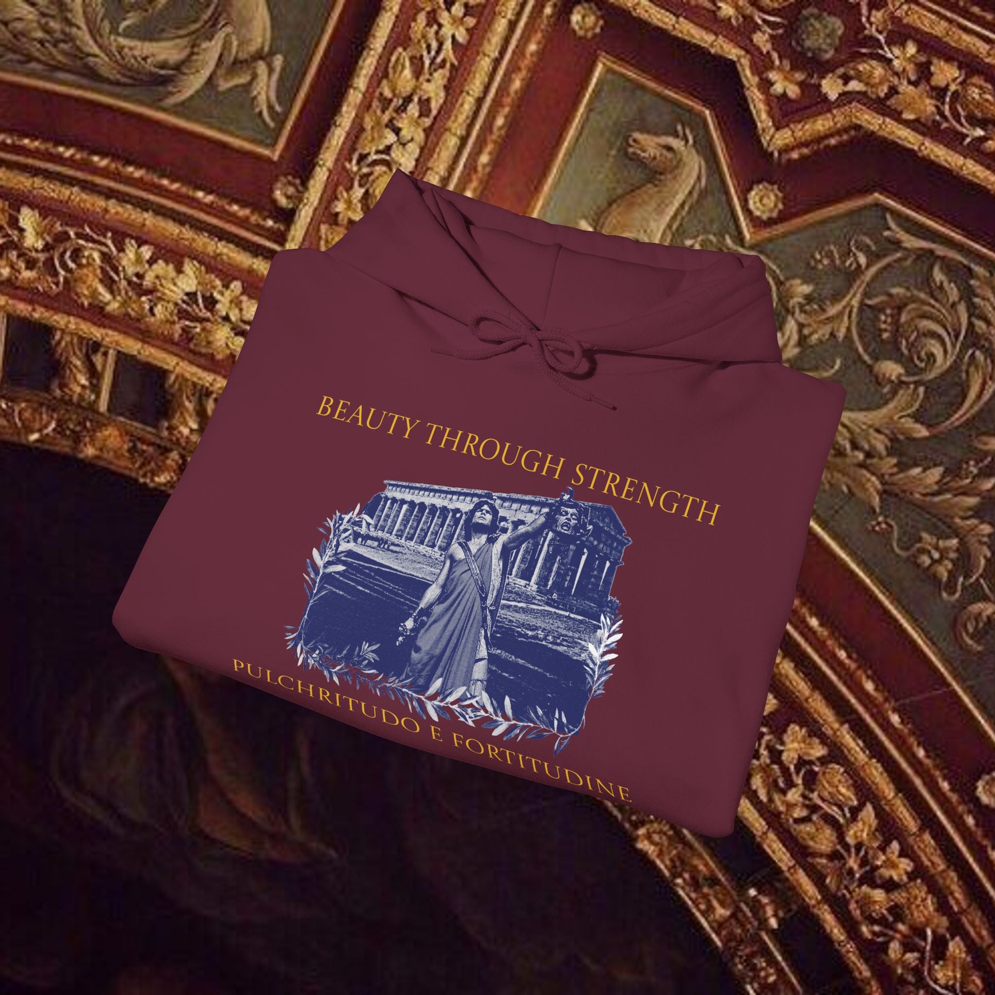 The Hero's Victory Classically-Themed Cotton Graphic Hoodie