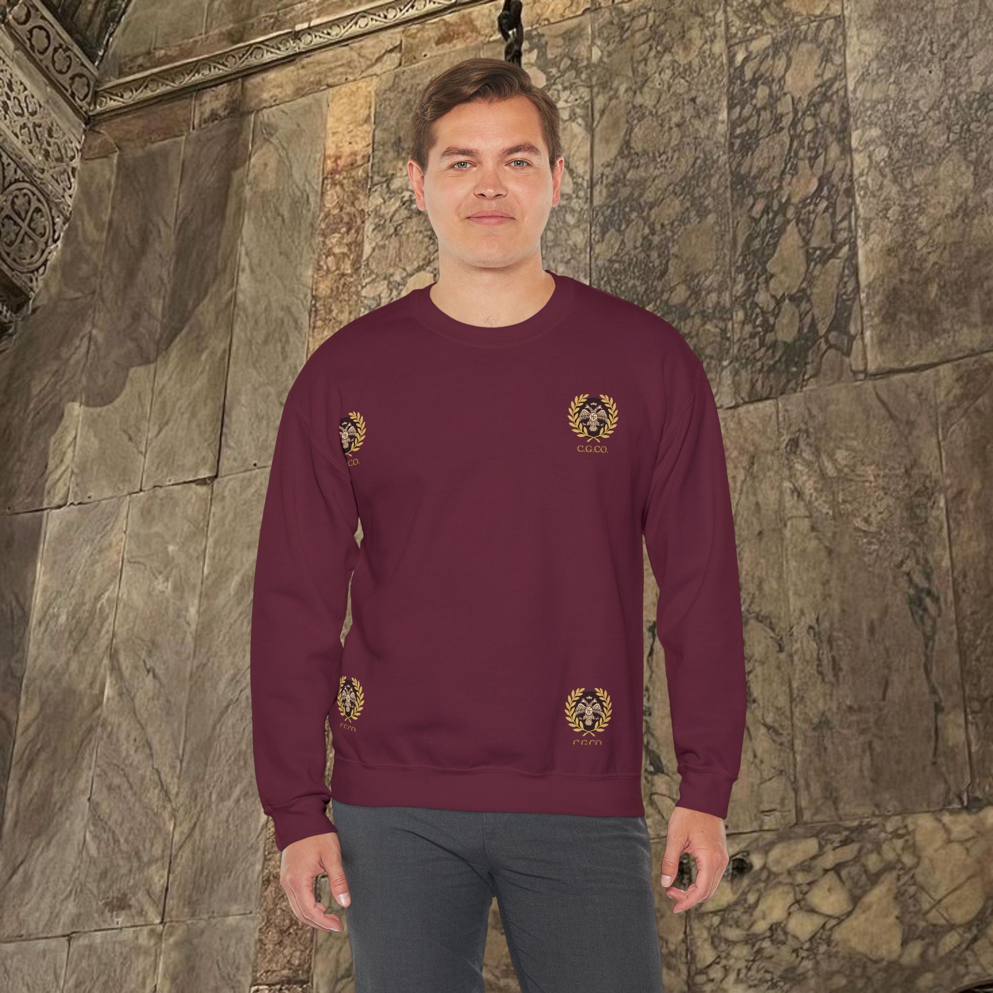 The Kings Fate Byzantine Inspired Graphic Crewneck Sweatshirt Back Version
