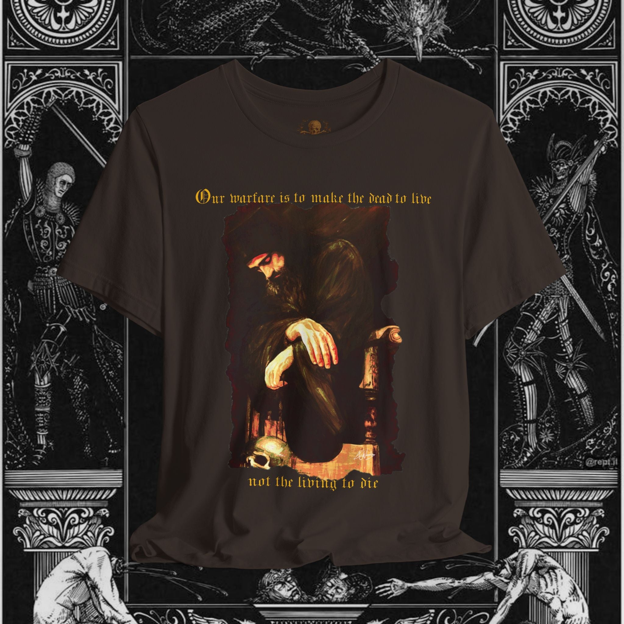 Man's Memento Medieval Fantasy Graphic T Shirt
