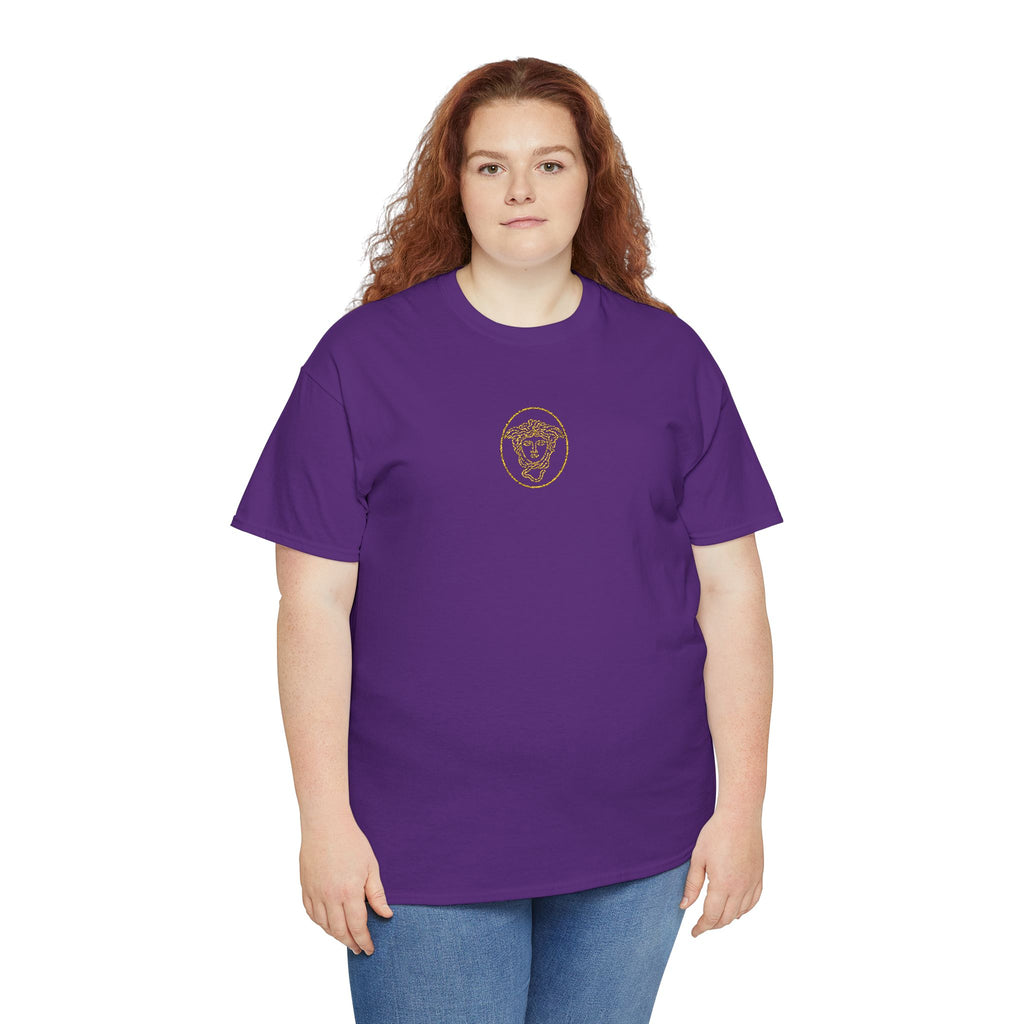 Medusa's Head Unisex Heavy Cotton Tee, Colorful Graphic Tee