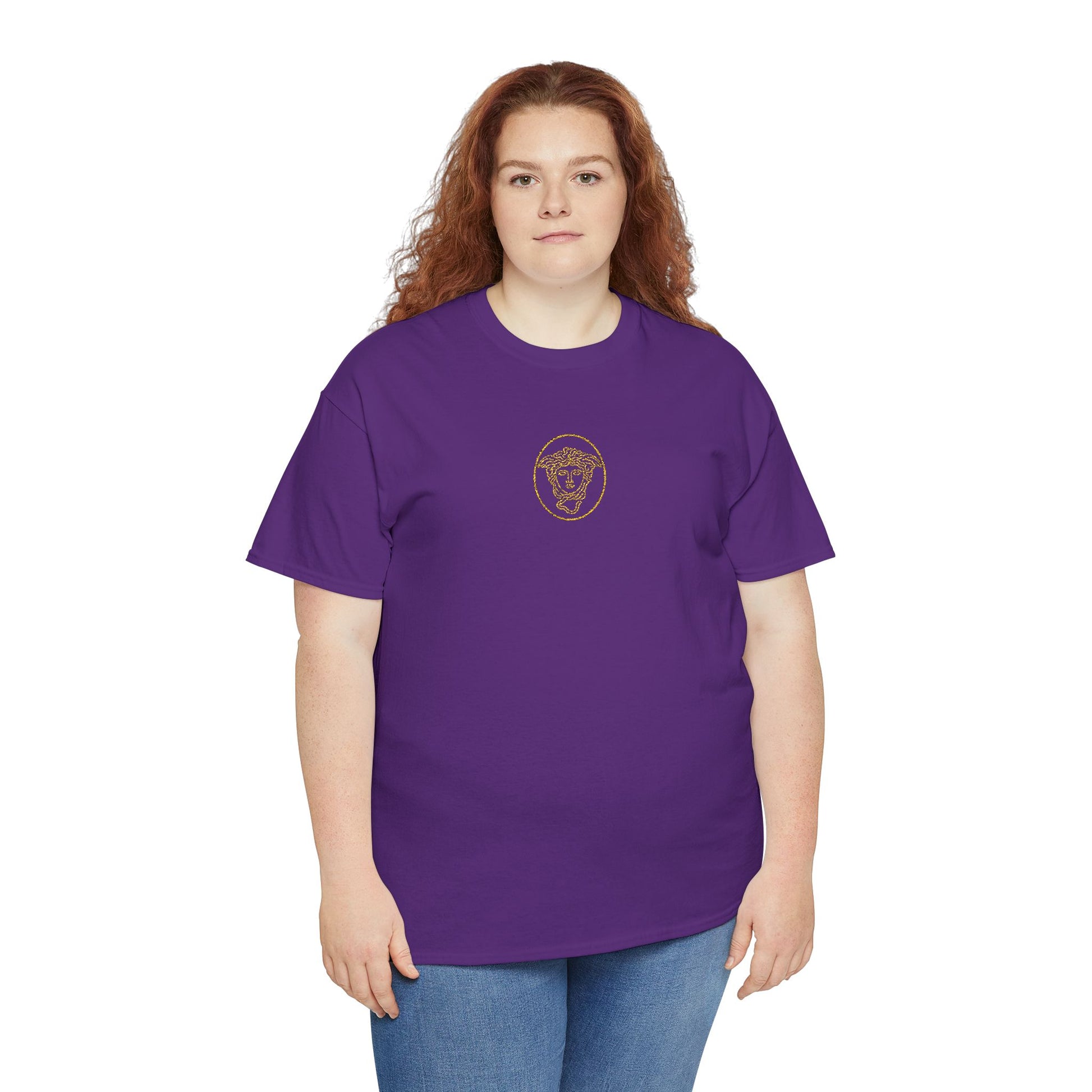 Medusa's Head Unisex Heavy Cotton Tee, Colorful Graphic Tee