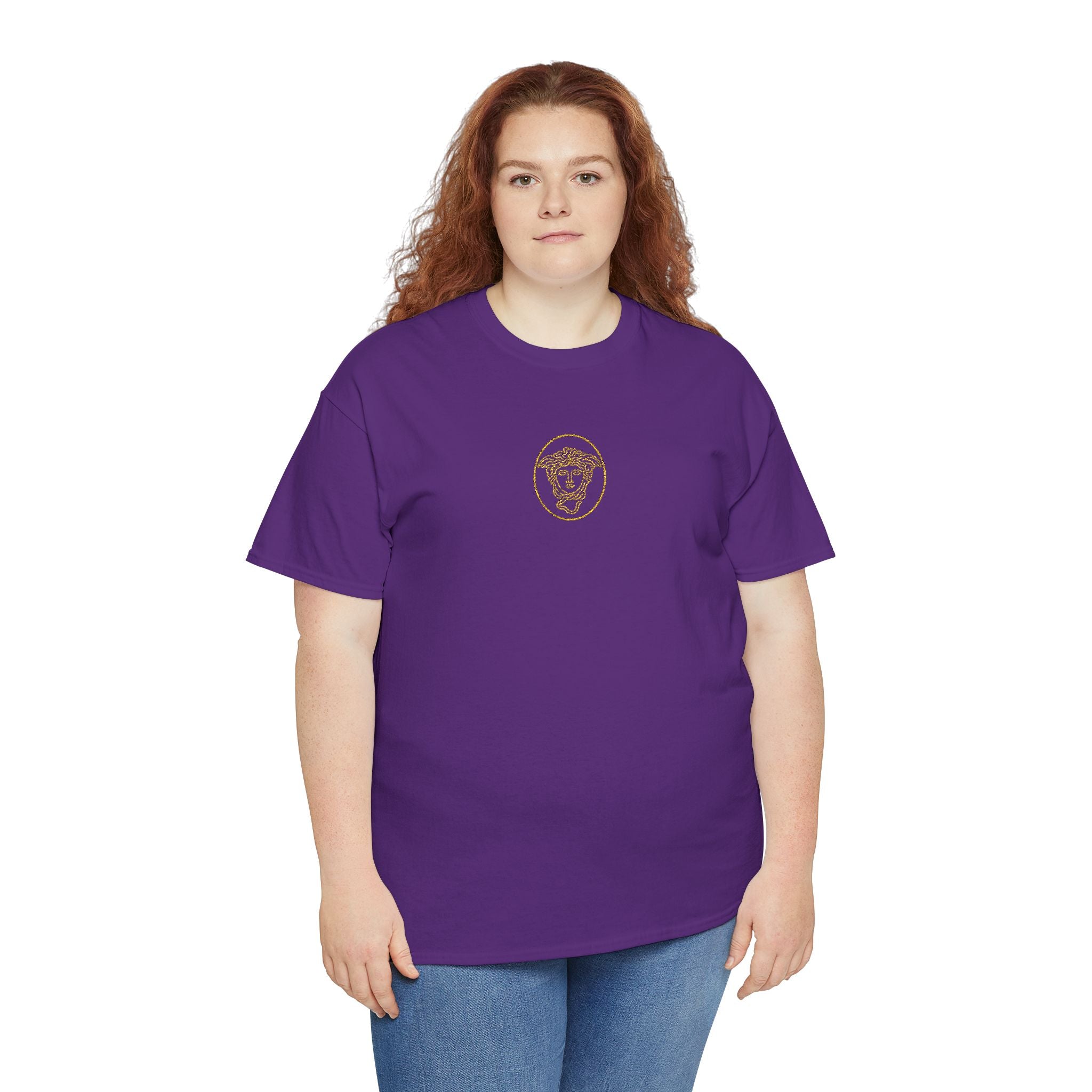 Medusa's Head Unisex Heavy Cotton Tee, Colorful Graphic Tee