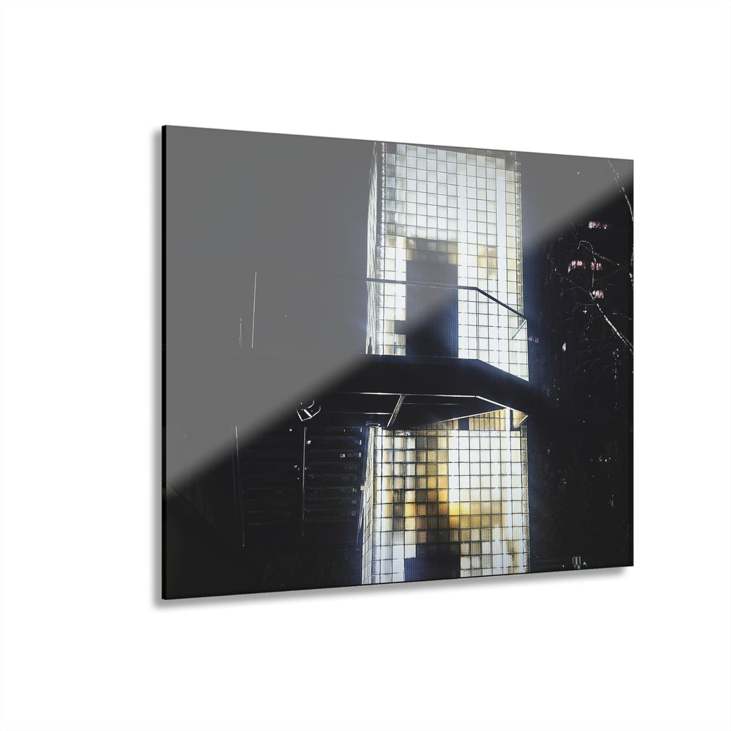 NYC Light Grid Tower Acrylic Print