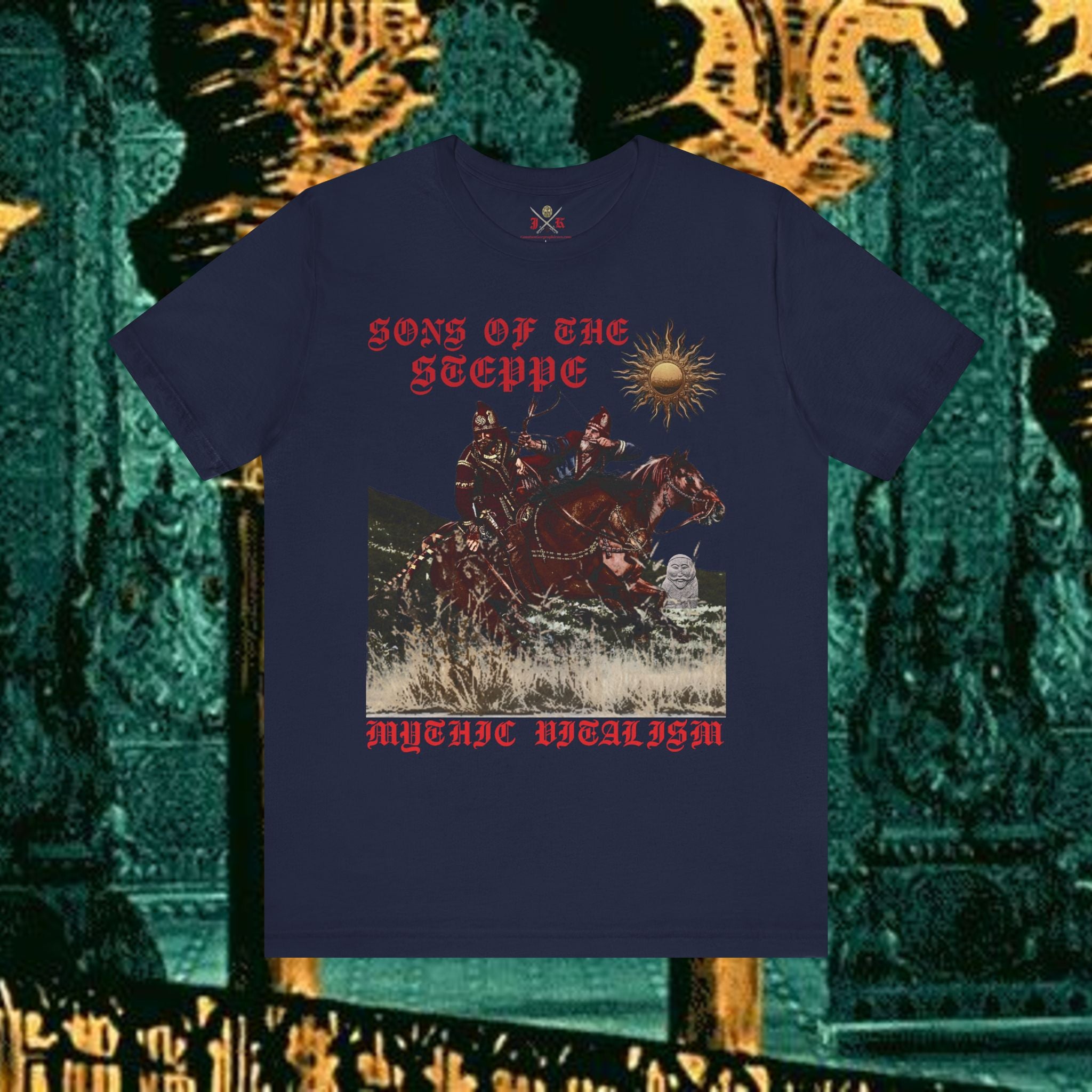 Sons of the Steppe Graphic Tee Mythical Medieval Fantasy Inspired Graphic T Shirt Front Version