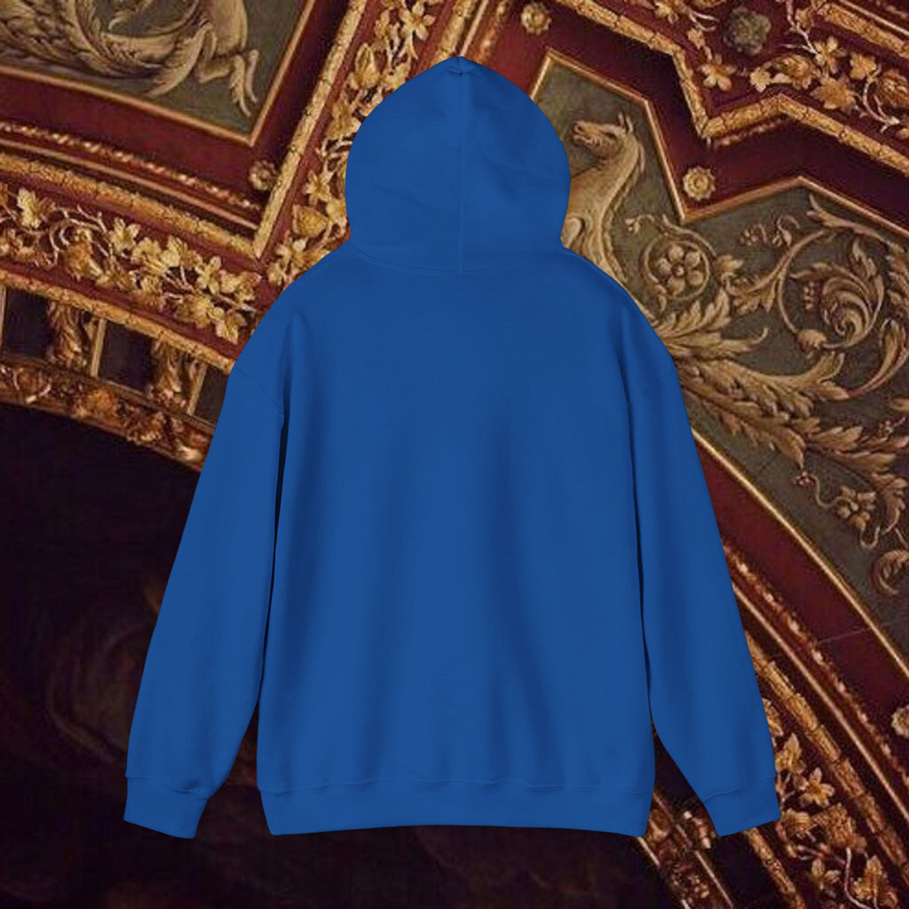 Guardian of the Temple Classically- Inspired Cotton Graphic Hoodie