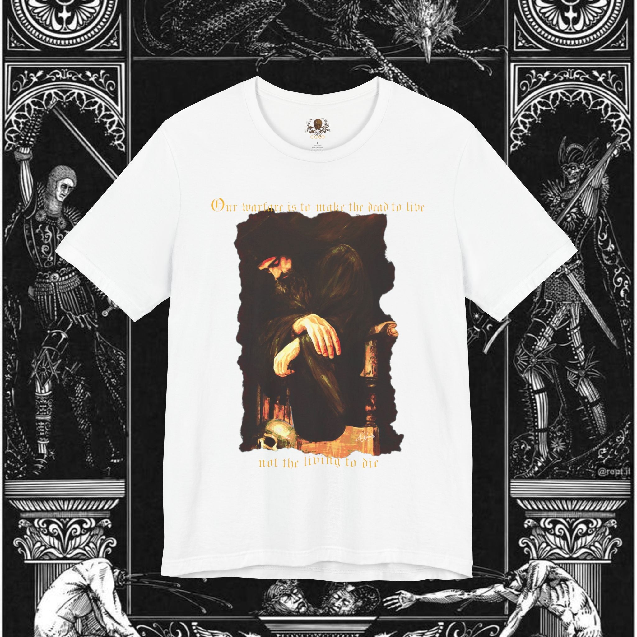 Man's Memento Medieval Fantasy Graphic T Shirt