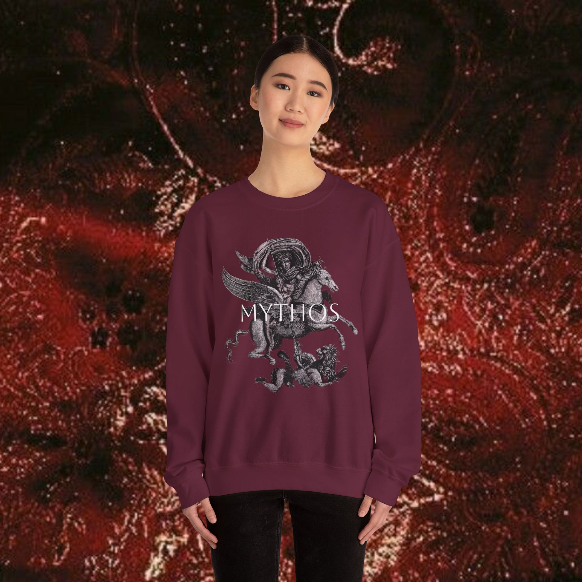 Warrior's Mythos Unisex Heavy Blend Sweatshirt.
