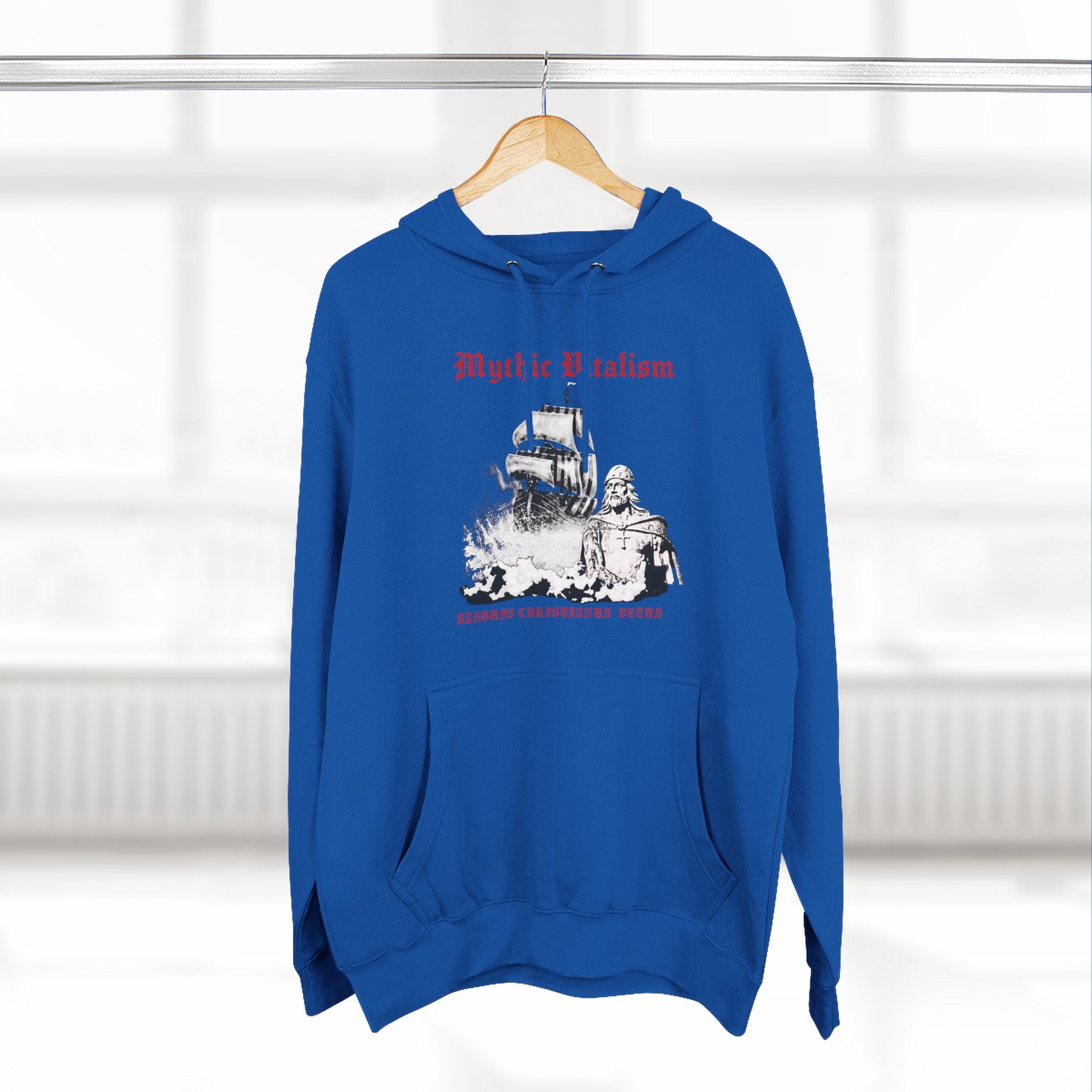Mythical Vitalism, Sanguis Christianus Vetus Adventure and Exploration Inspired Graphic Fleece Hoodie