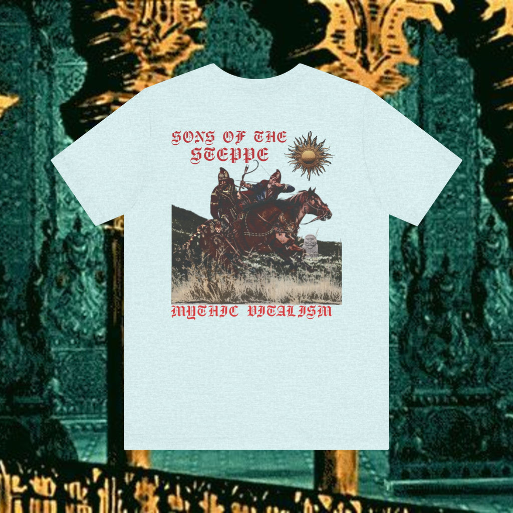 Sons of the Steppe Mythical Medieval Inspired Graphic T Shirt Back Version