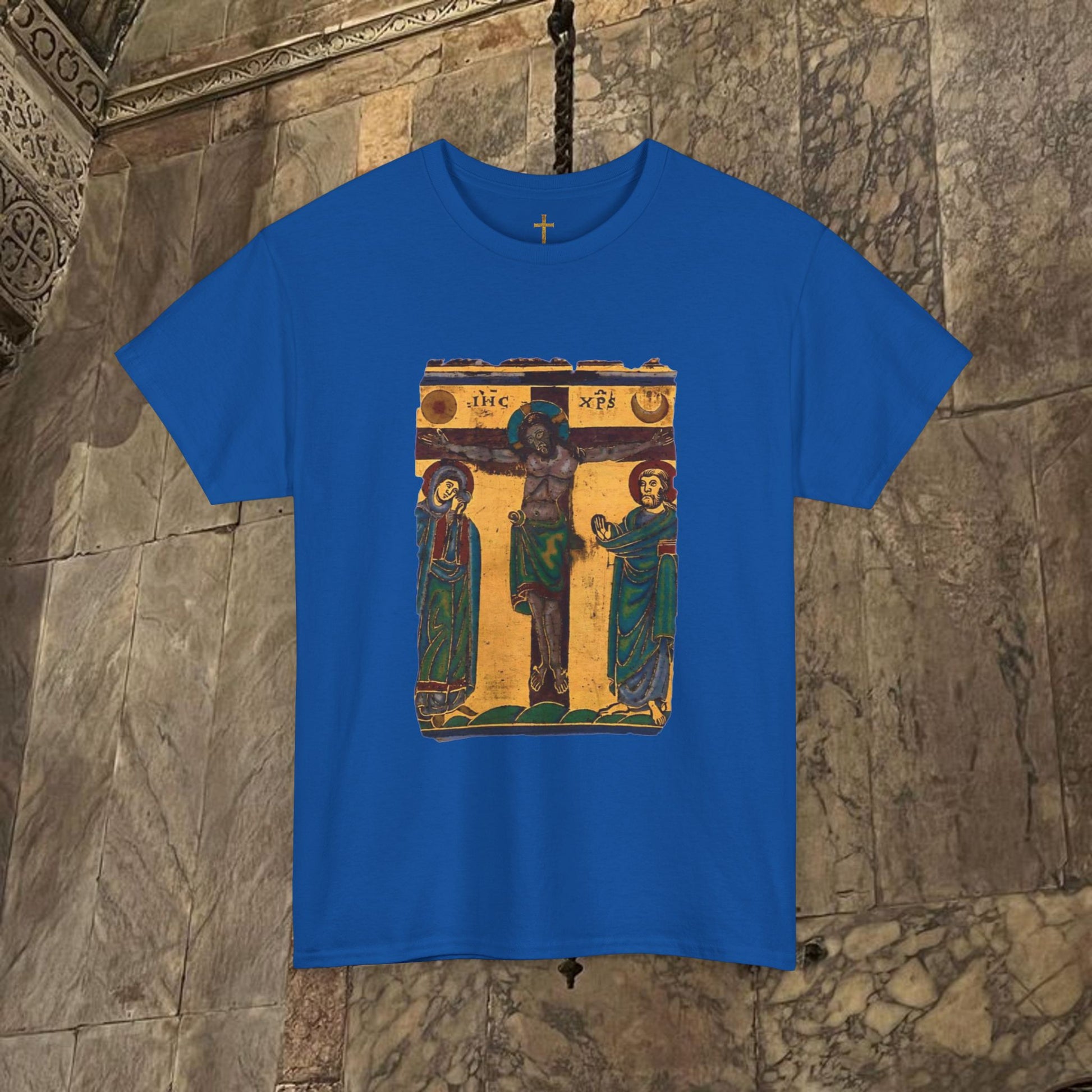 Byzantine Manuscript Art T-Shirt - Sacred Icon work