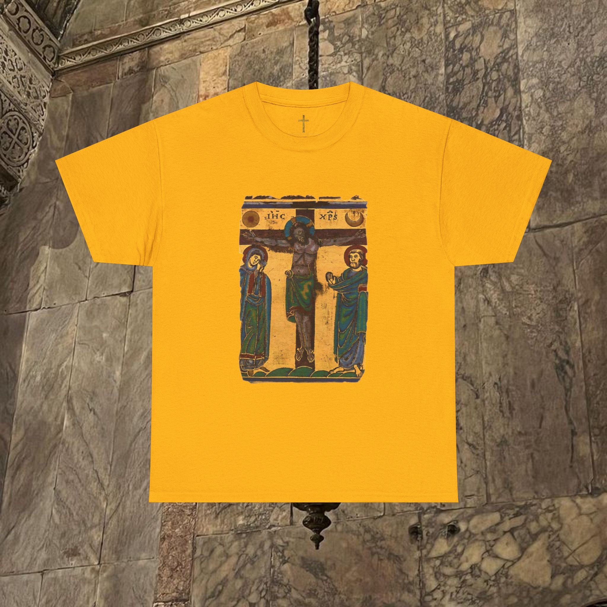 Byzantine Manuscript Art T-Shirt - Sacred Icon work