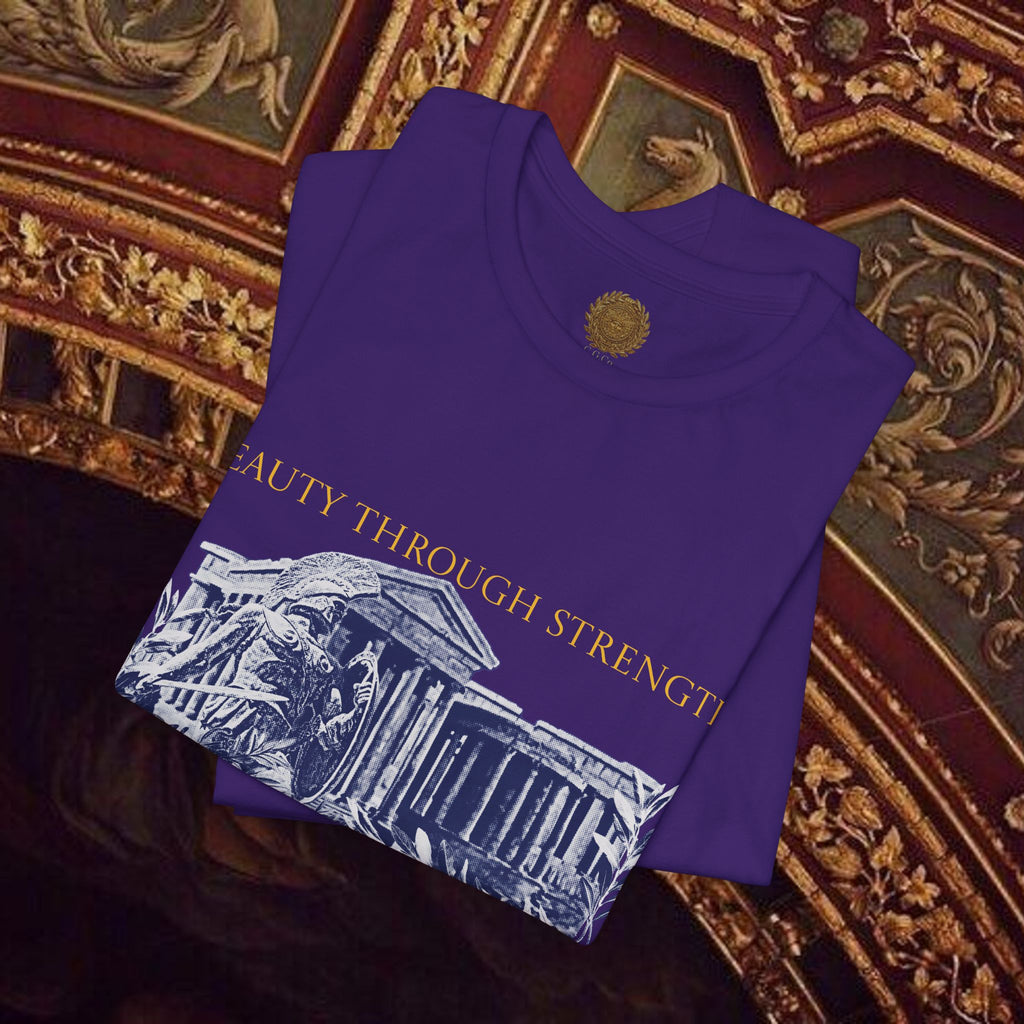 Guardian of the Temple Classically- Inspired Cotton Graphic T Shirt