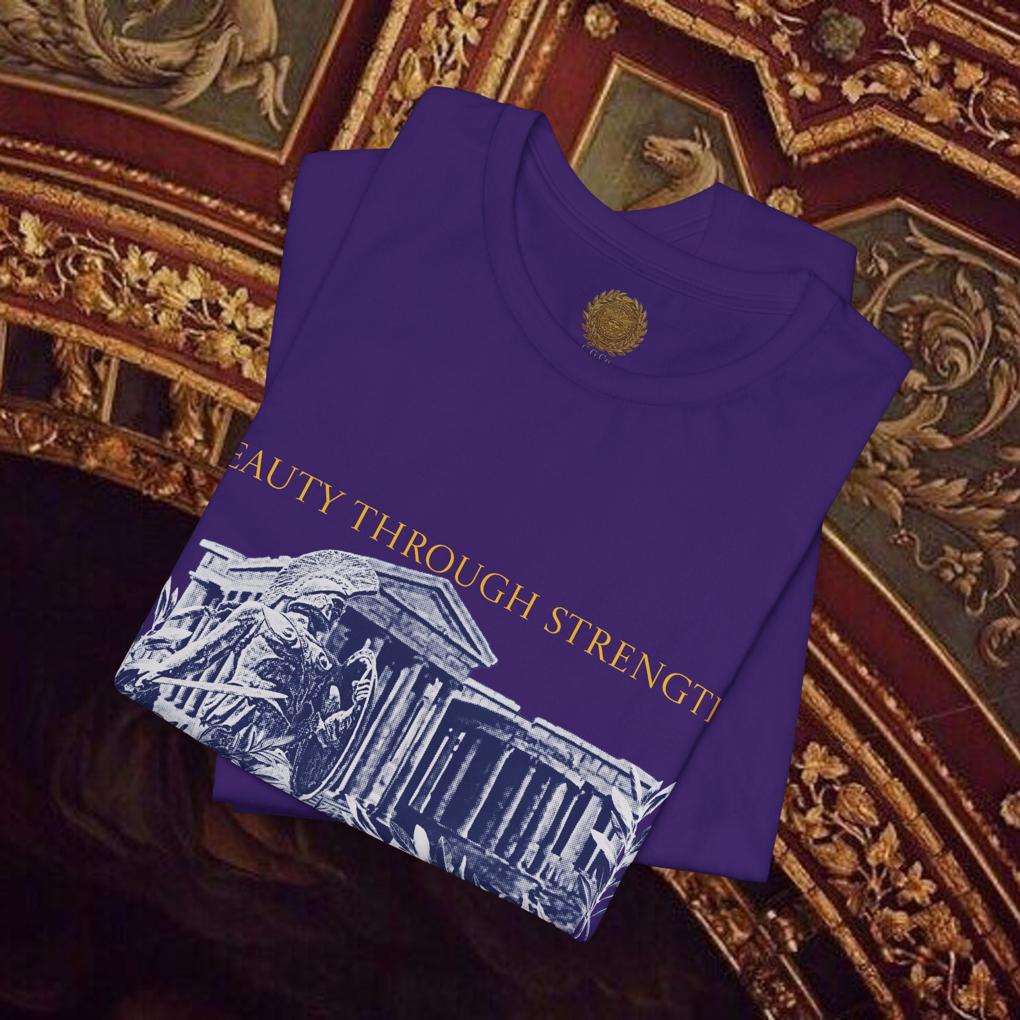Guardian of the Temple Classically- Inspired Cotton Graphic T Shirt