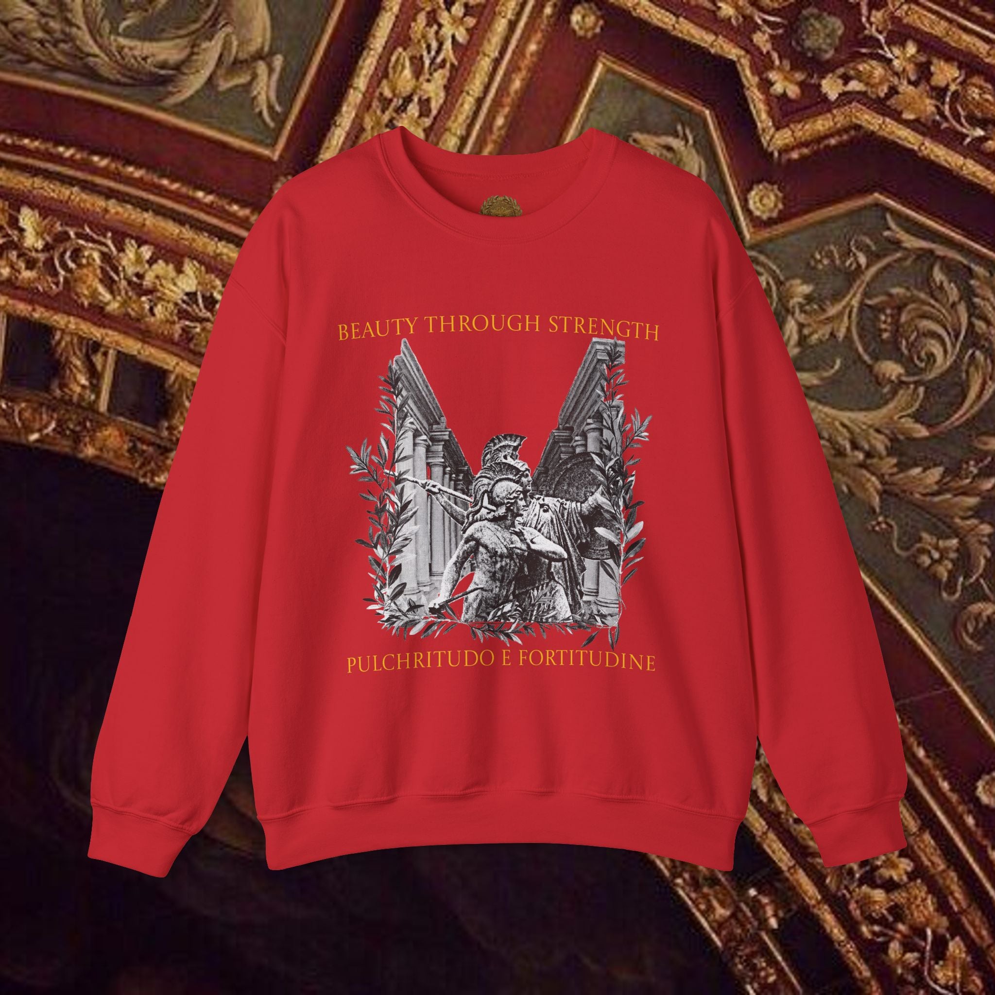 The Goddess's Protection Classically-Inspired Cotton Graphic Sweatshirt