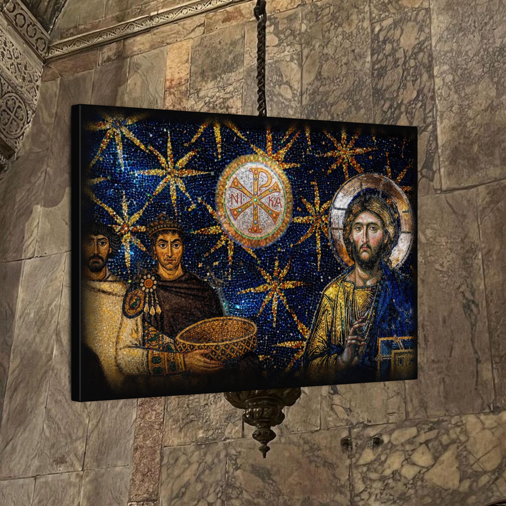 Justinian's Glory Byzantine Late Roman Inspired Matte Canvas, Stretched, (Multi-Size)