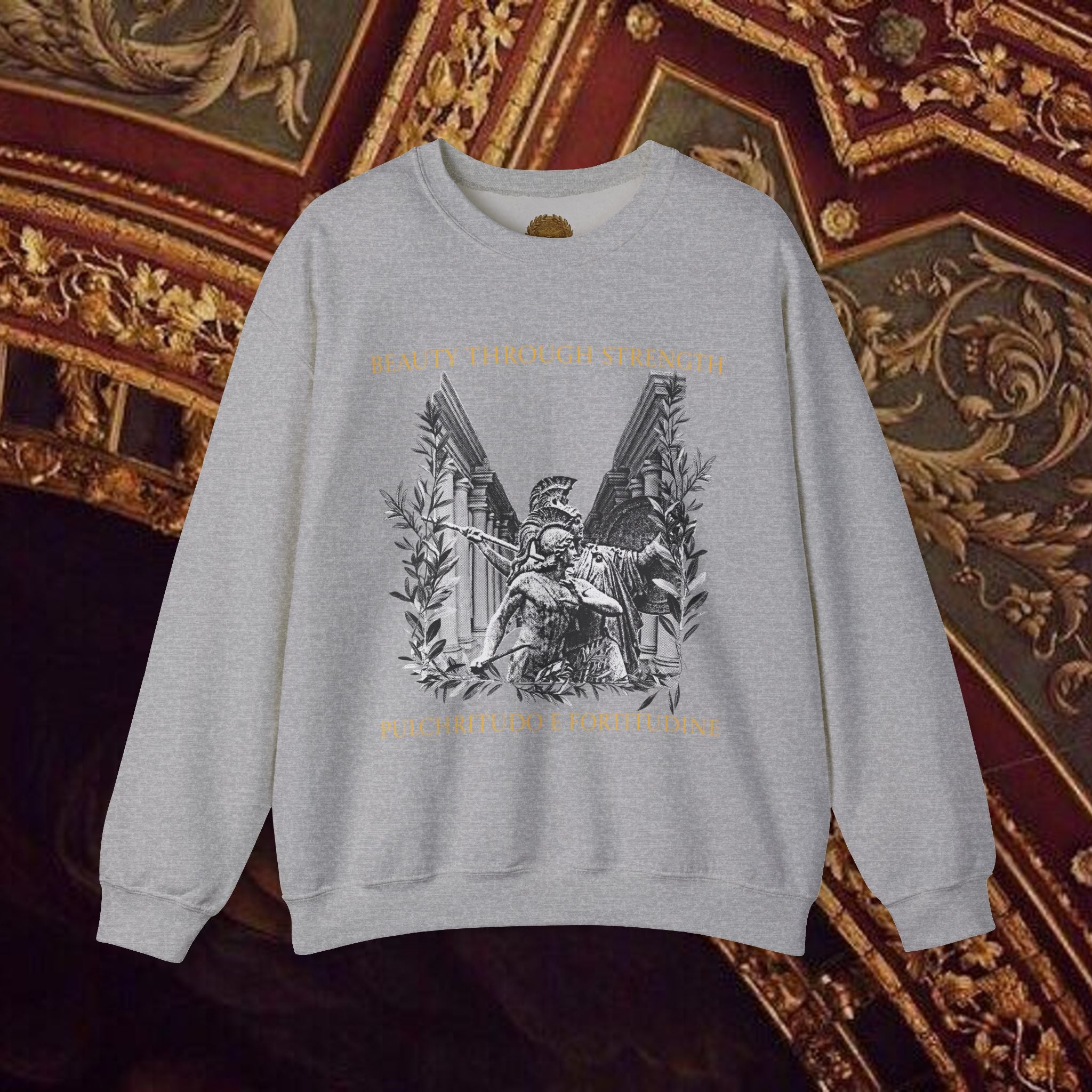 The Goddess's Protection Classically-Inspired Cotton Graphic Sweatshirt